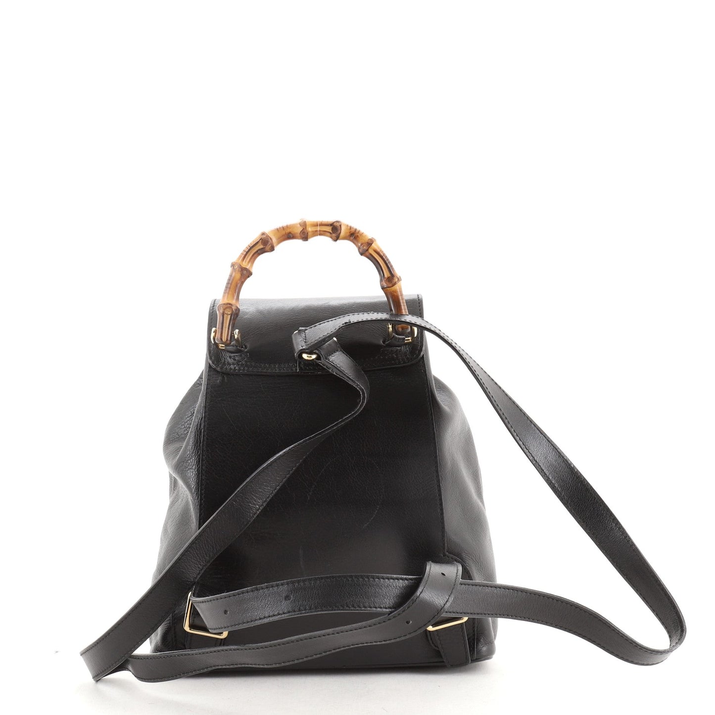 Vintage Bamboo Backpack Leather Mini