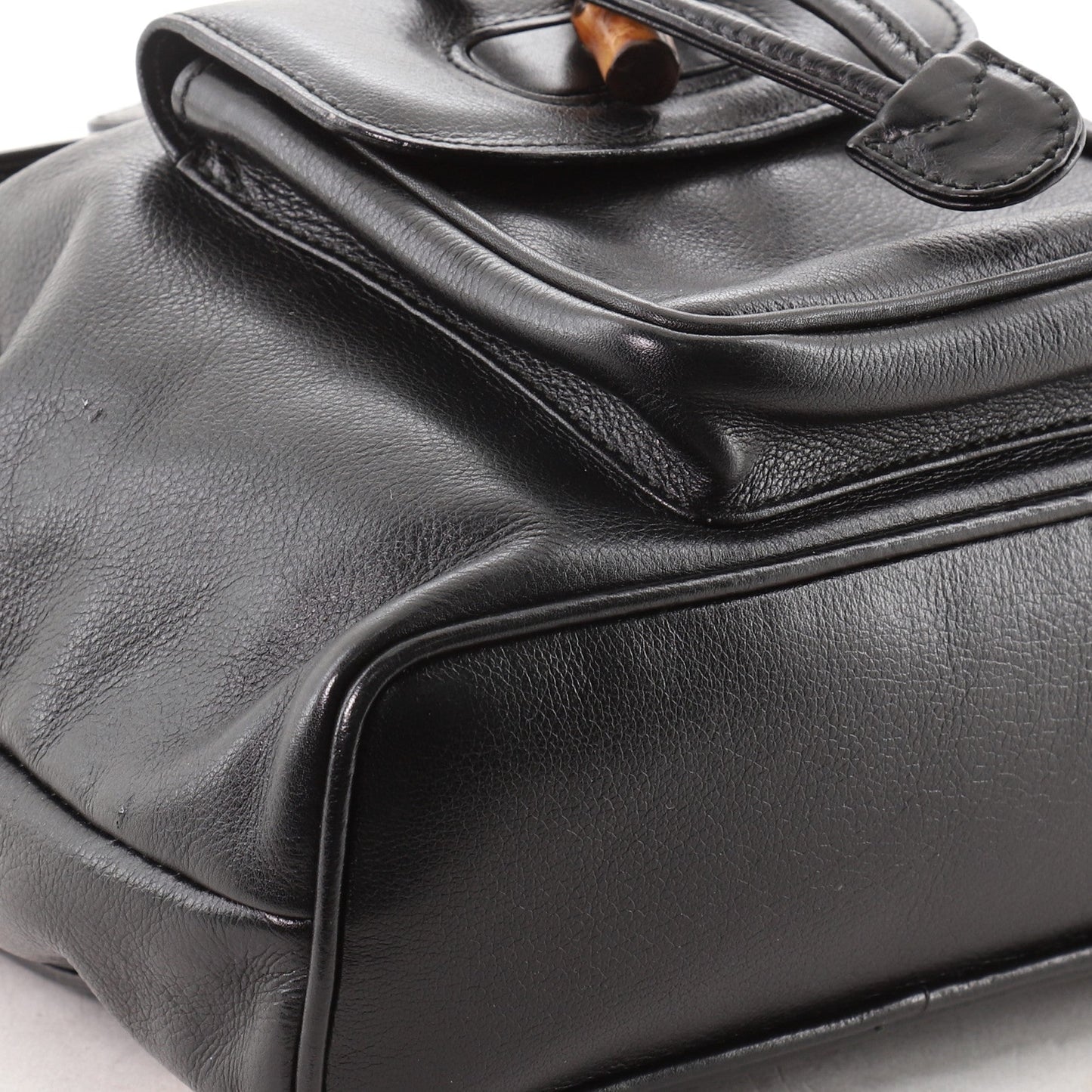 Vintage Bamboo Backpack Leather Mini