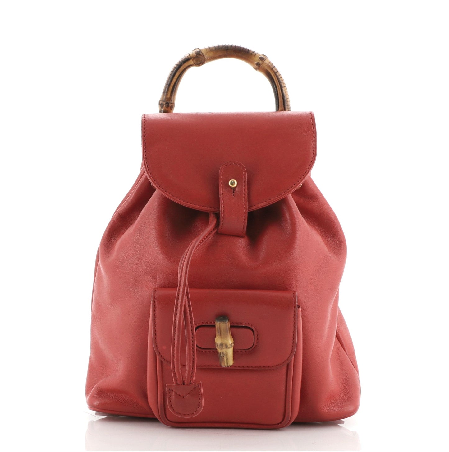 Vintage Bamboo Backpack Leather Mini