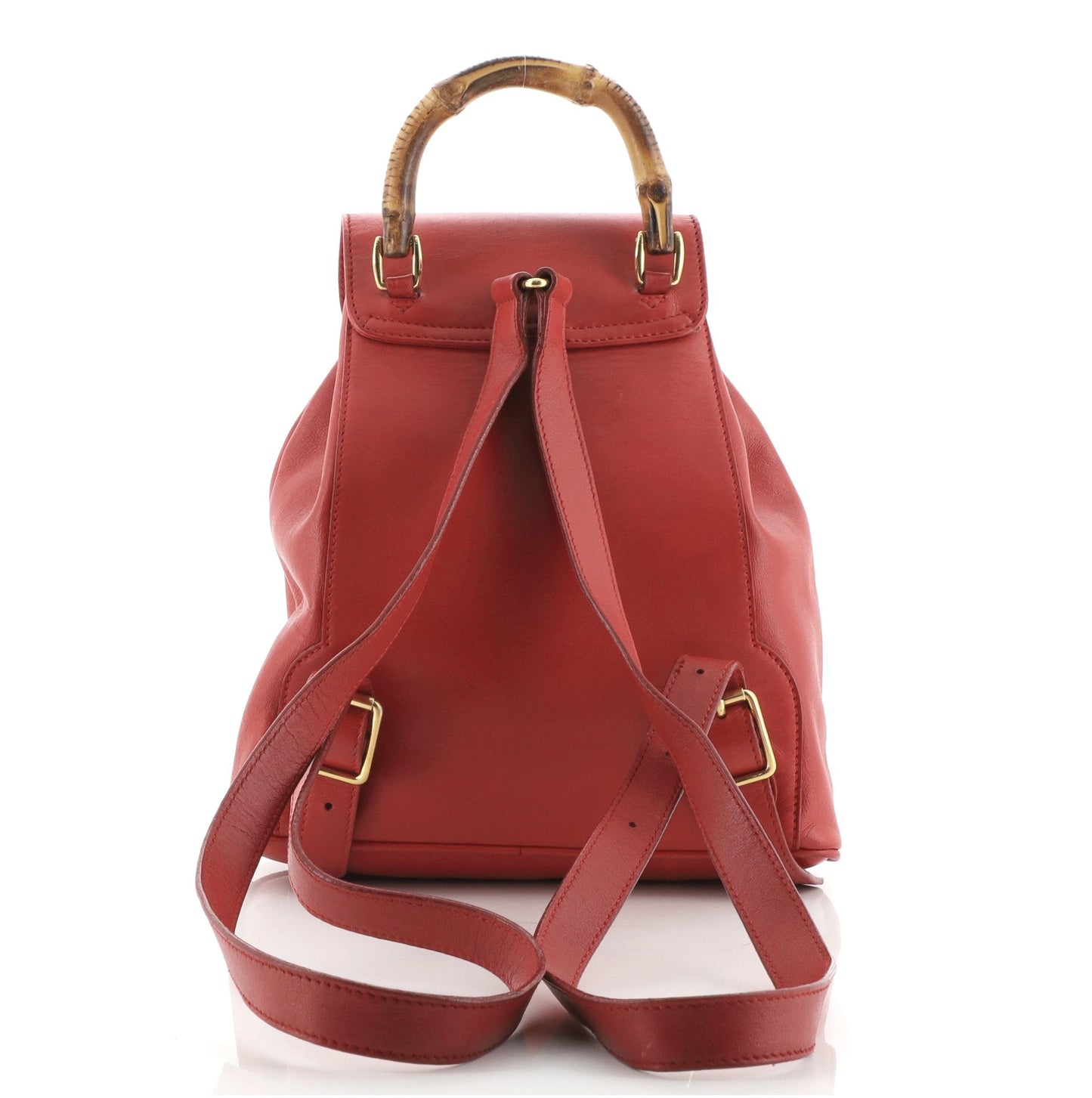 Vintage Bamboo Backpack Leather Mini