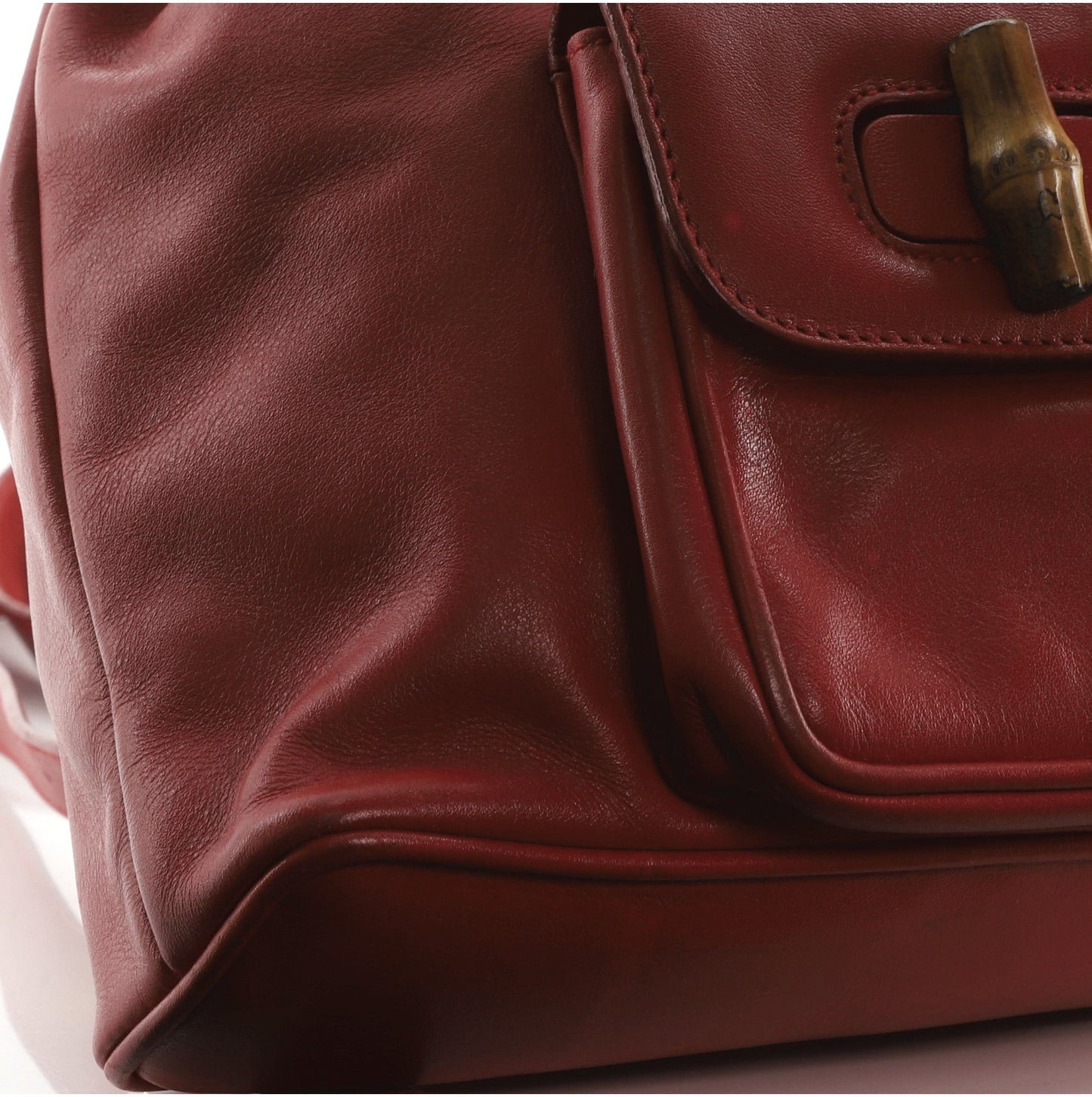 Vintage Bamboo Backpack Leather Mini
