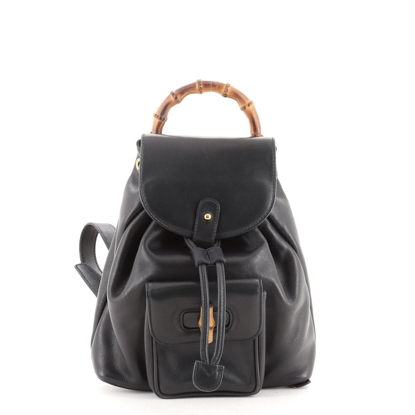 Vintage Bamboo Backpack Leather Mini