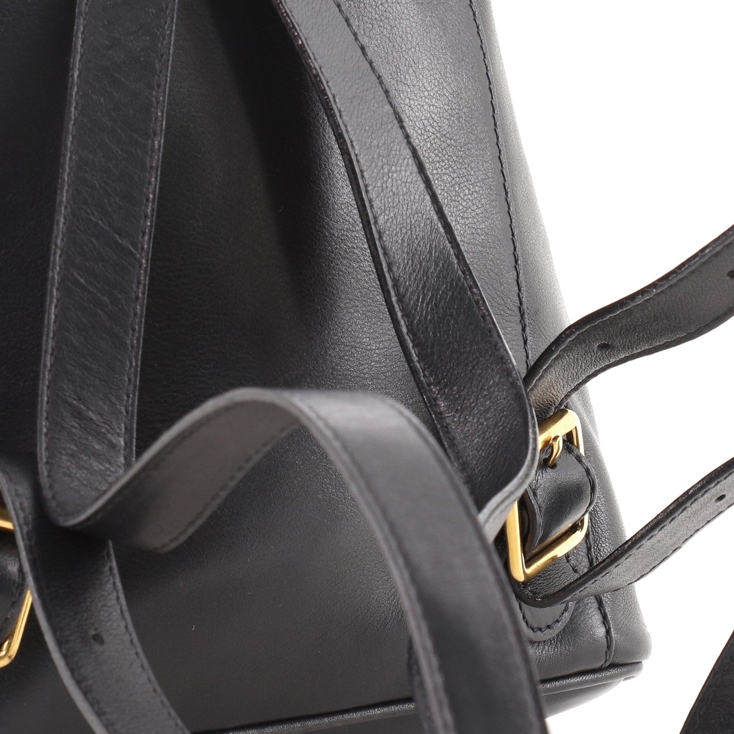 Vintage Bamboo Backpack Leather Mini
