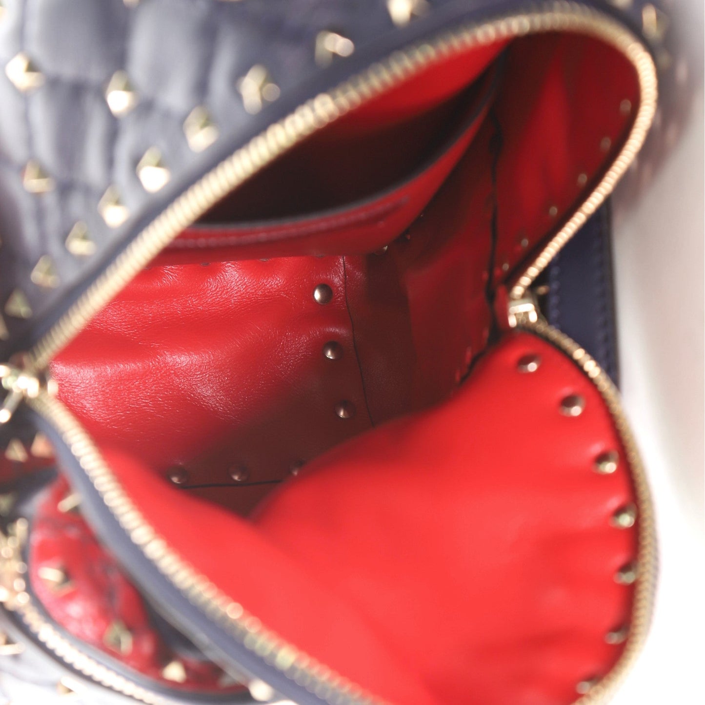 Rockstud Spike Backpack Painted Leather Mini