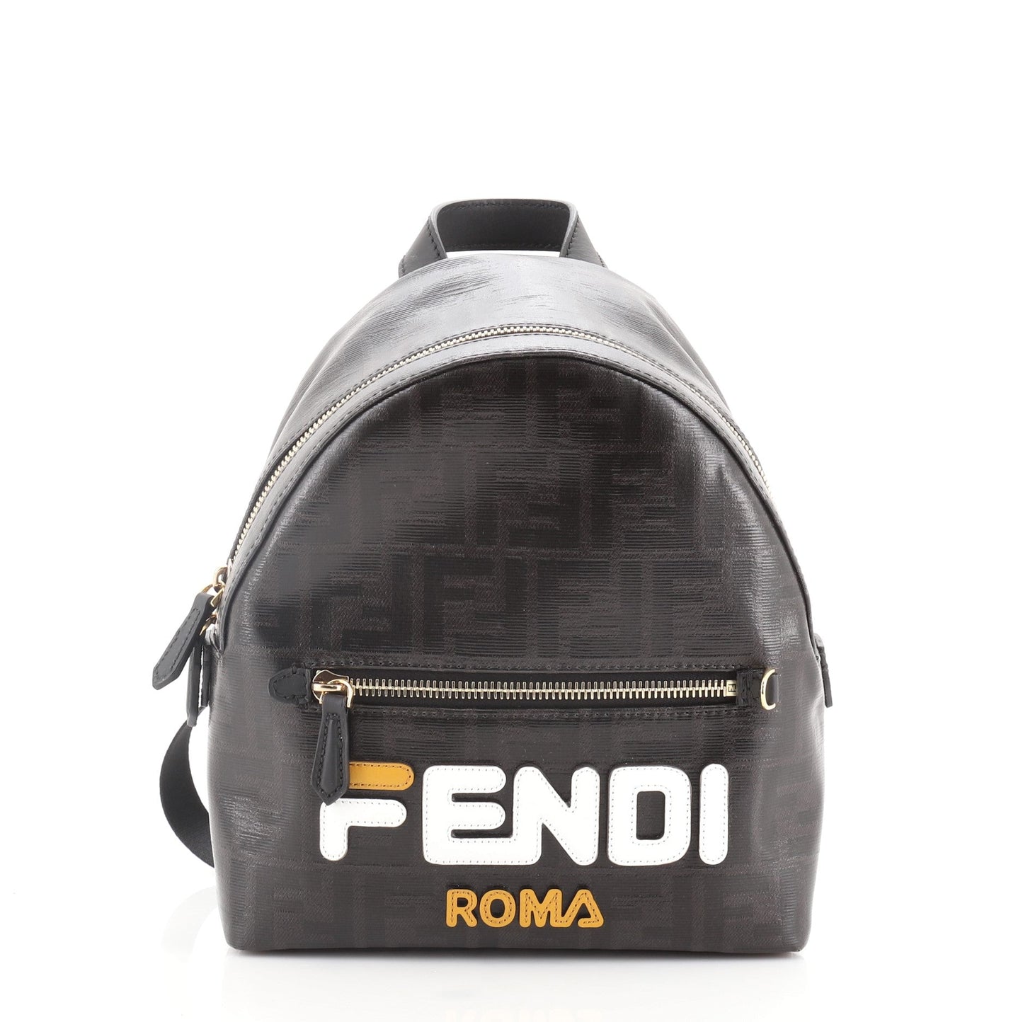 Mania Logo Backpack Zucca Coated Canvas Mini