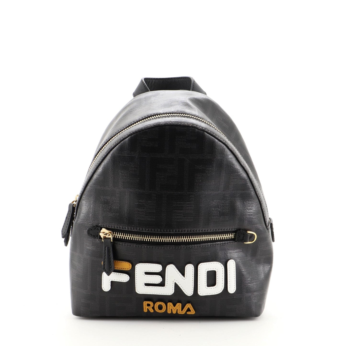 Mania Logo Backpack Zucca Coated Canvas Mini