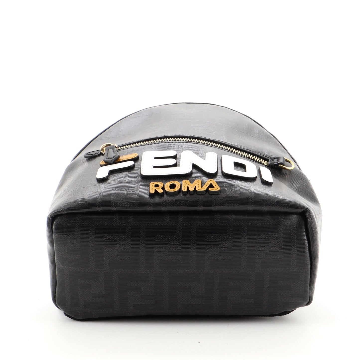 Mania Logo Backpack Zucca Coated Canvas Mini