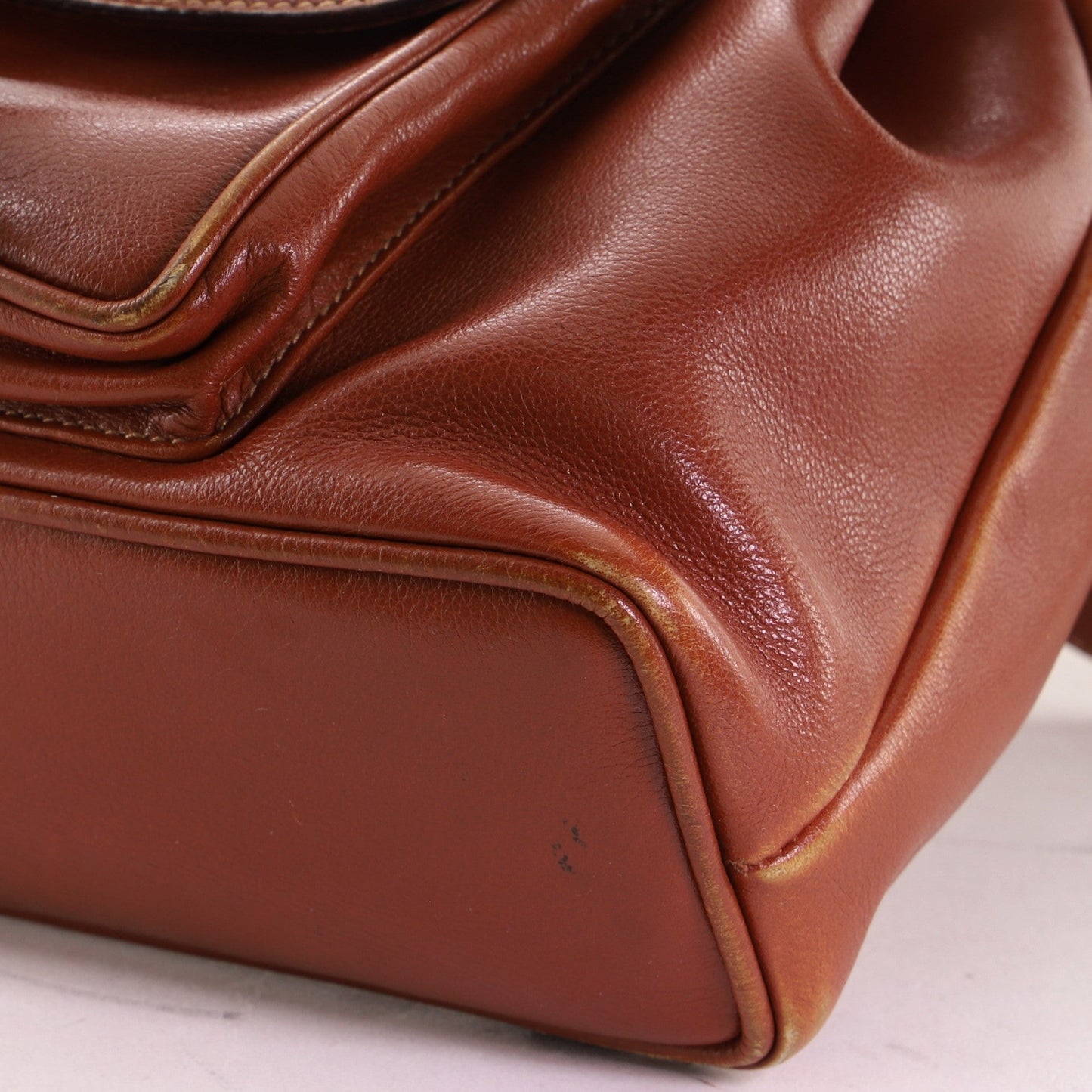 Vintage Bamboo Backpack Leather Mini