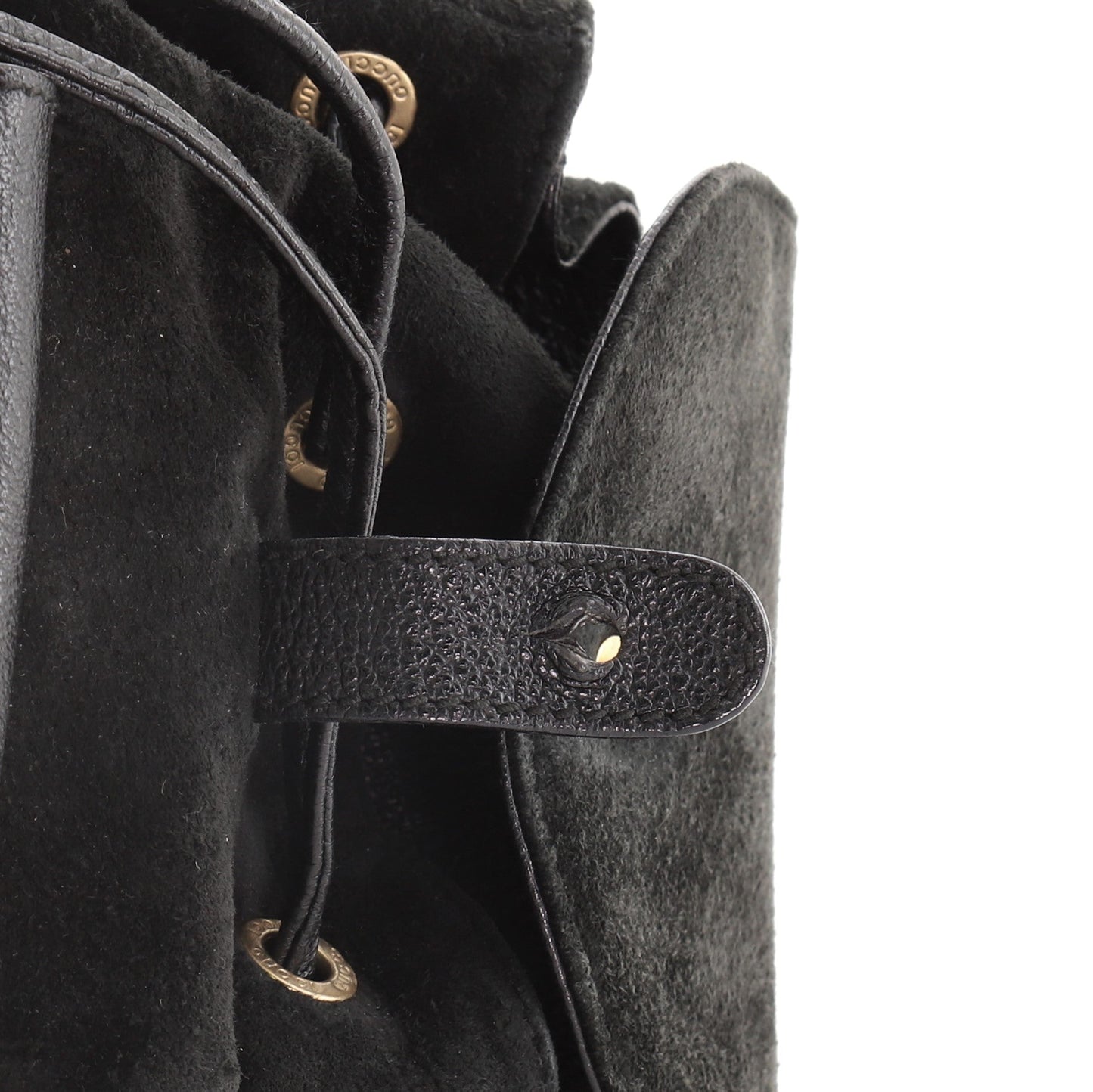 Vintage Bamboo Backpack Suede Mini