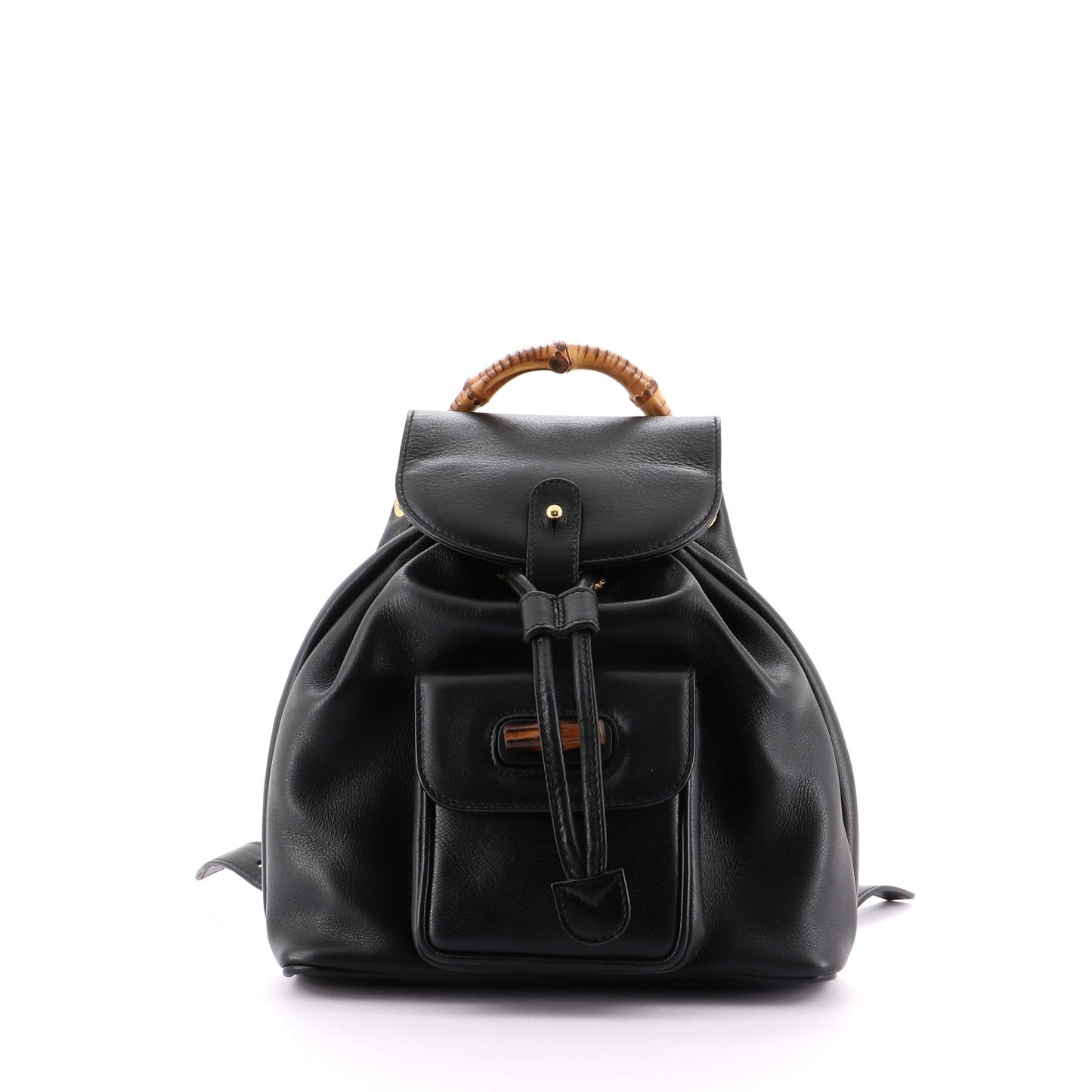 Vintage Bamboo Backpack Leather Mini