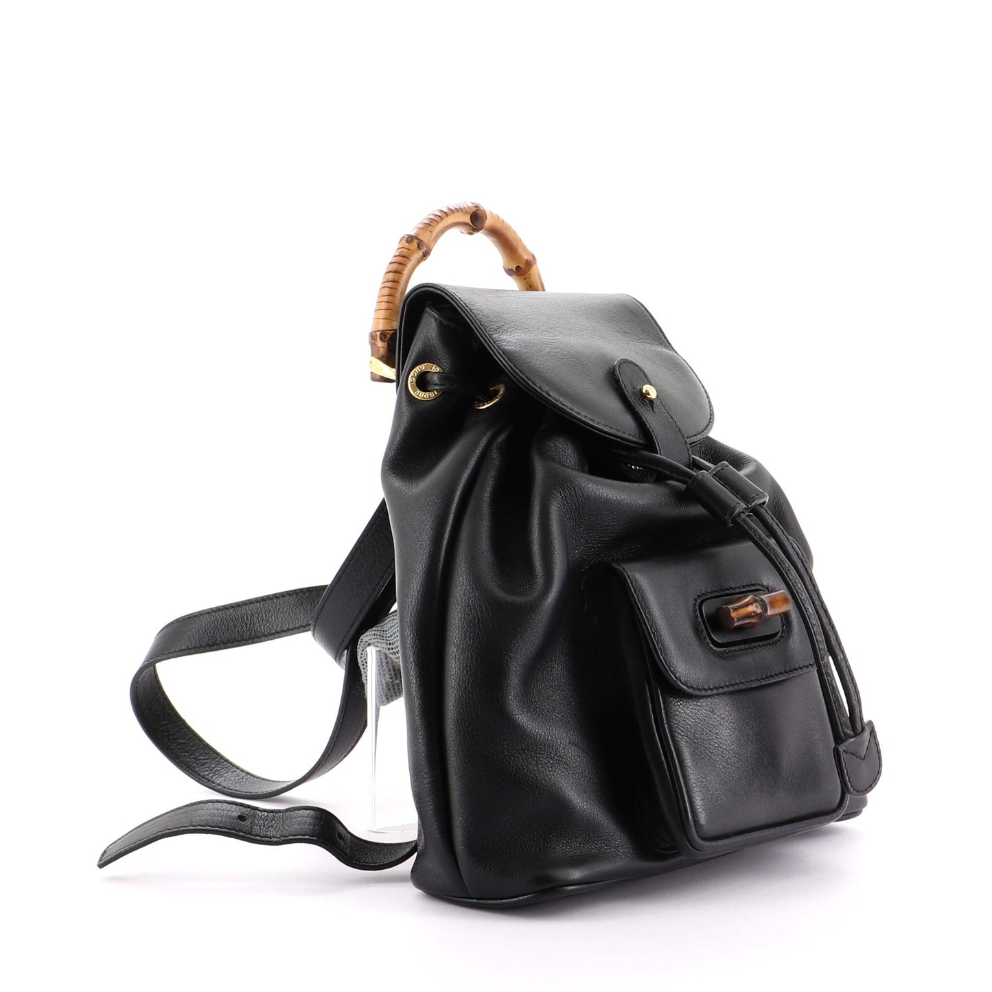 Vintage Bamboo Backpack Leather Mini