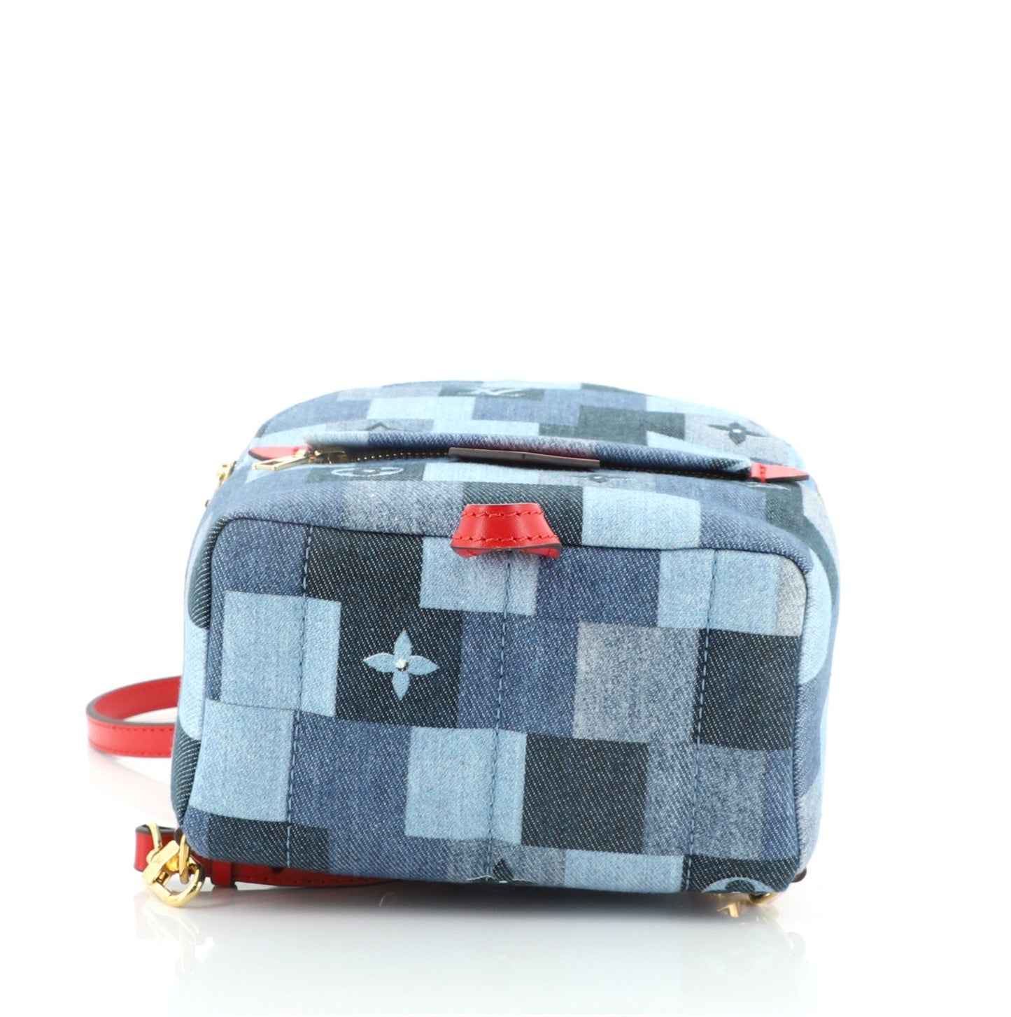 Palm Springs Backpack Damier and Monogram Patchwork Denim Mini