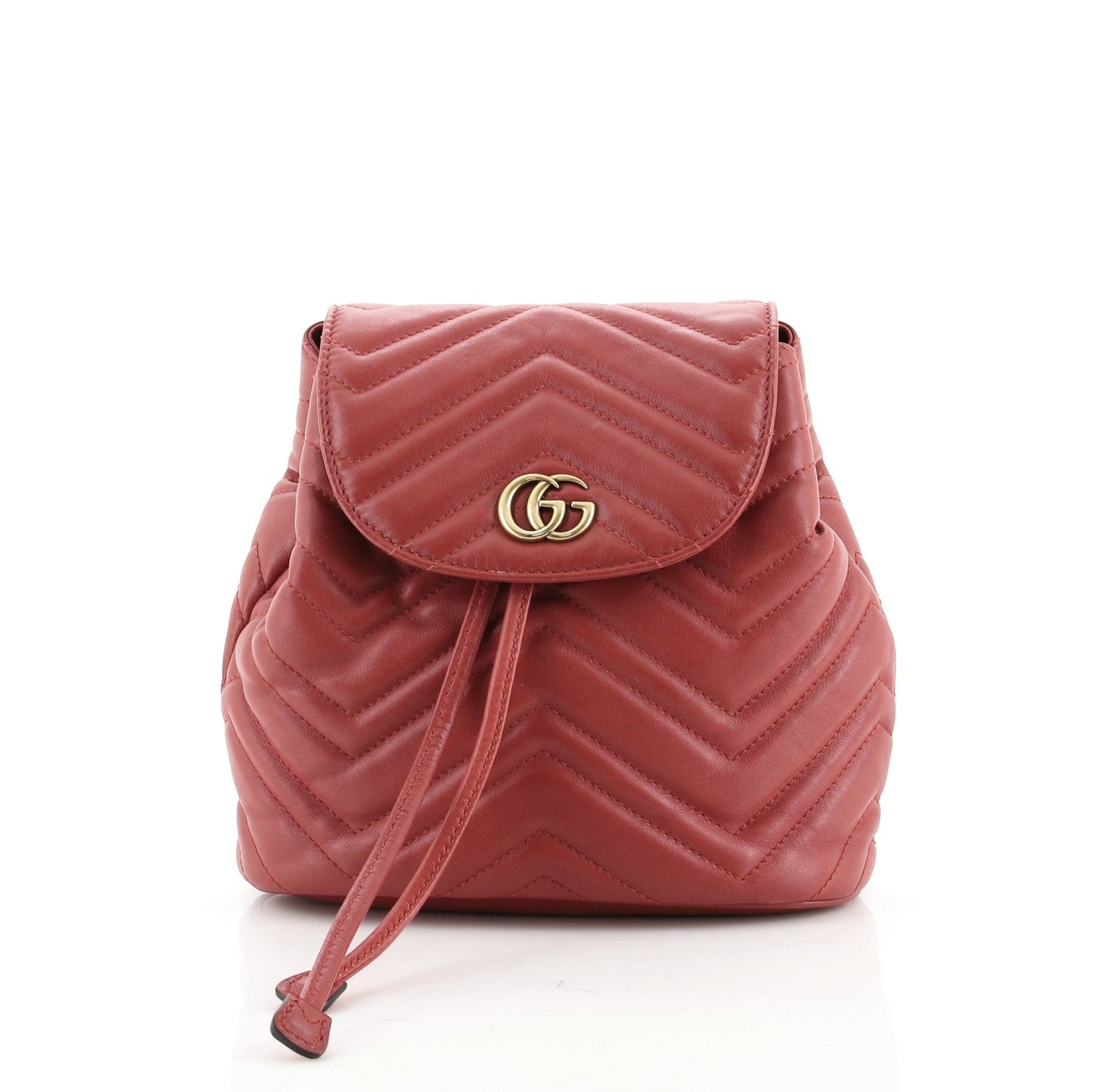 GG Marmont Drawstring Backpack Matelasse Leather Mini