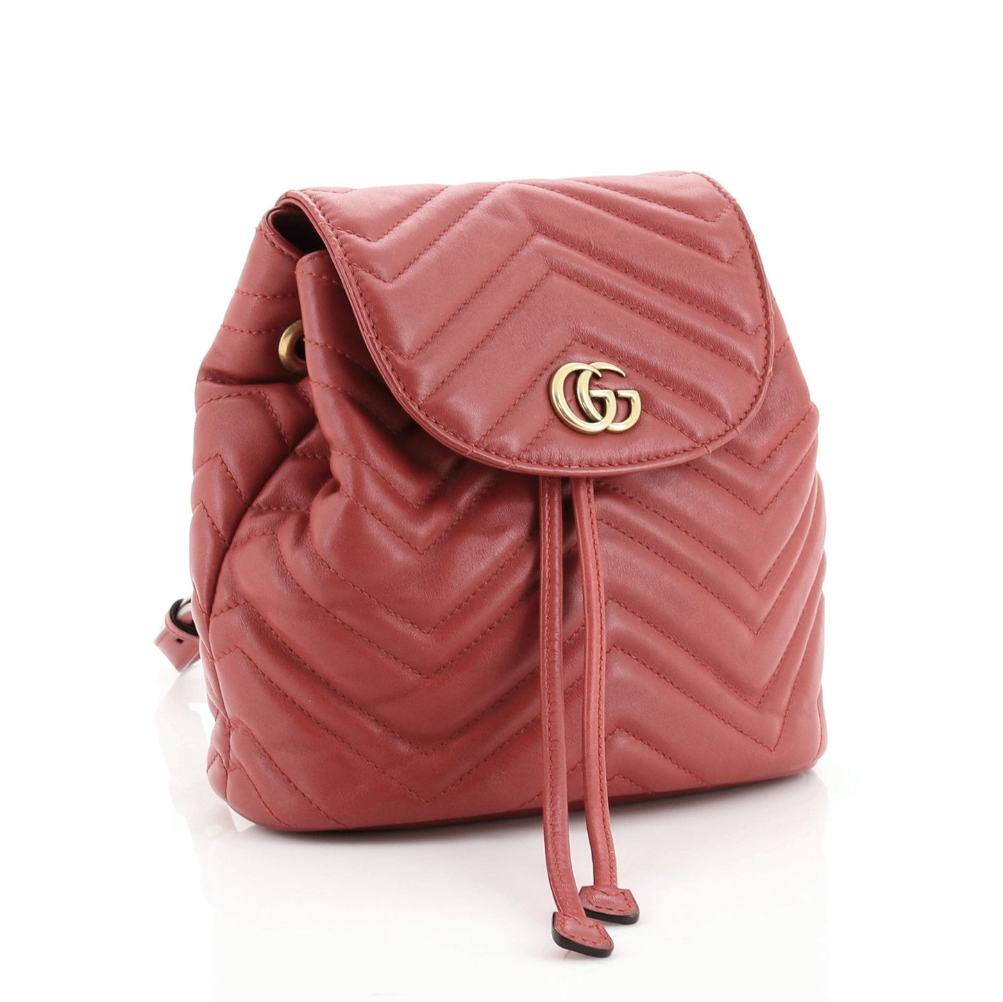 GG Marmont Drawstring Backpack Matelasse Leather Mini