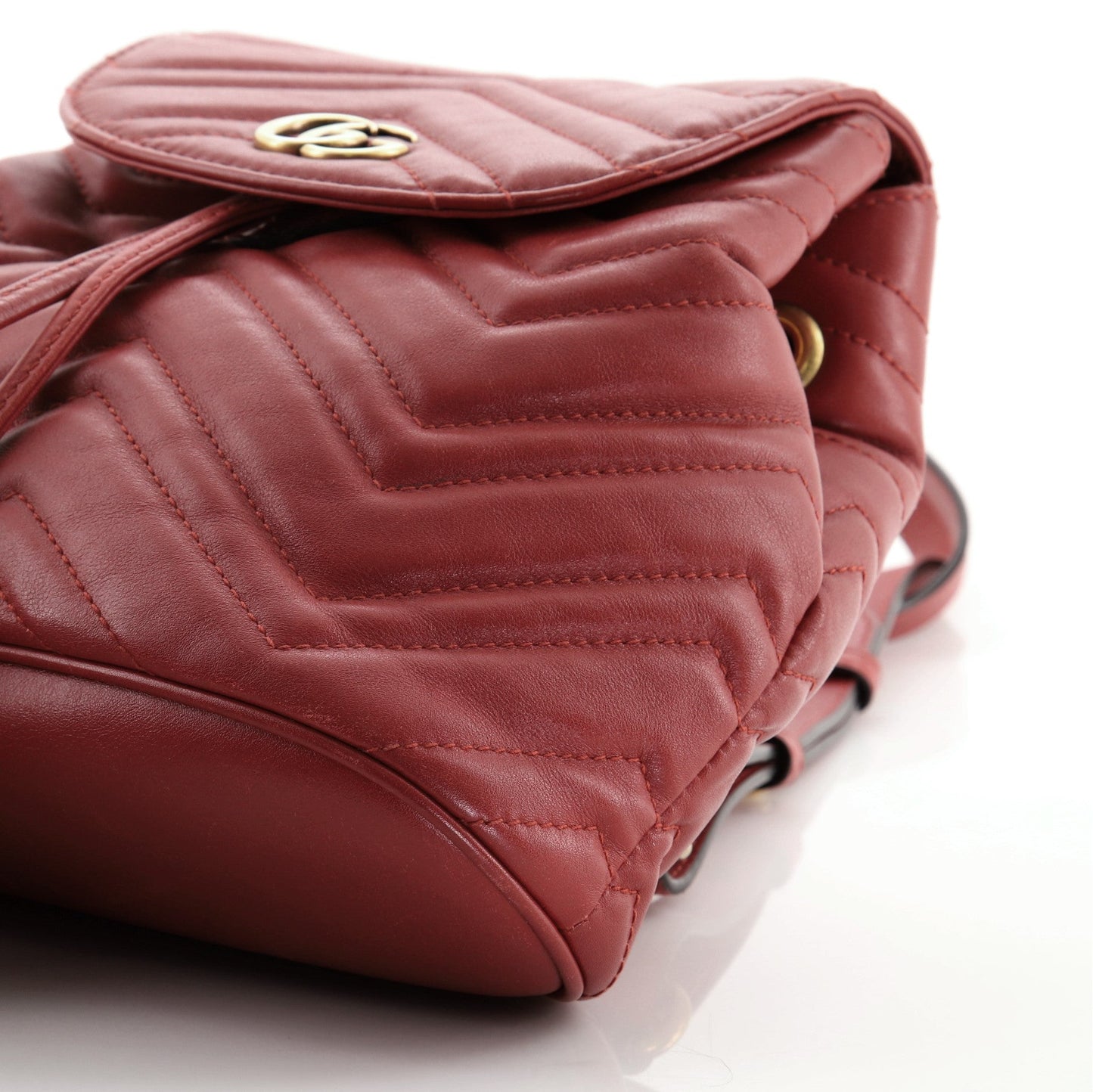 GG Marmont Drawstring Backpack Matelasse Leather Mini