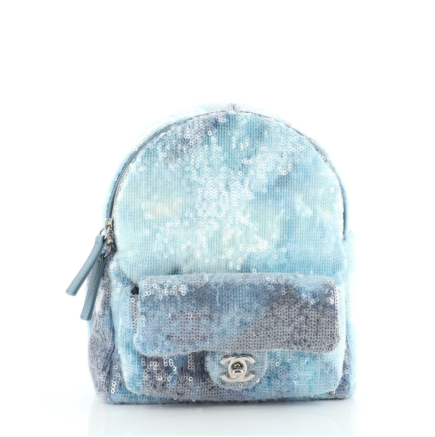 Waterfall Backpack Sequins with Leather Mini
