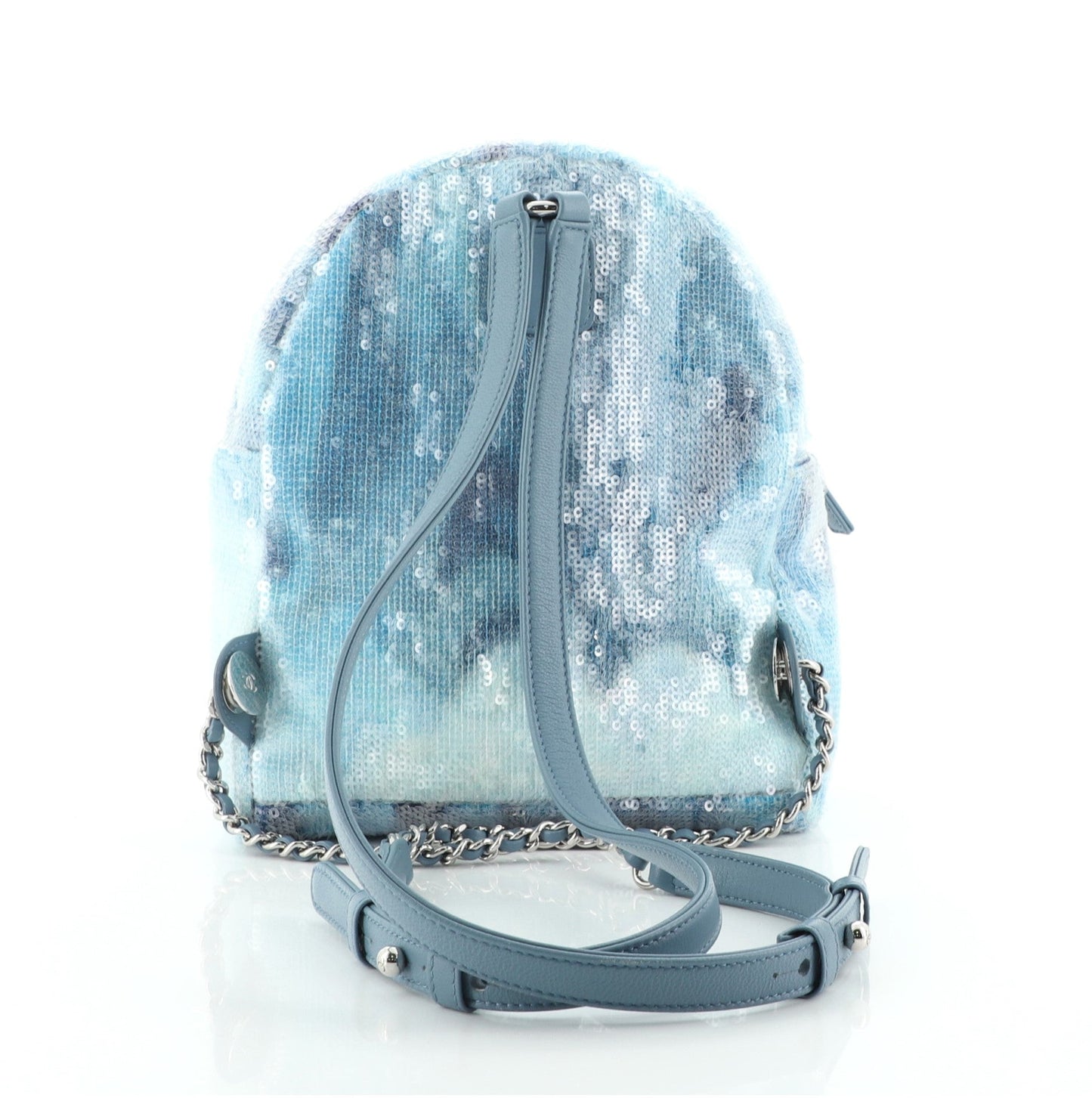 Waterfall Backpack Sequins with Leather Mini