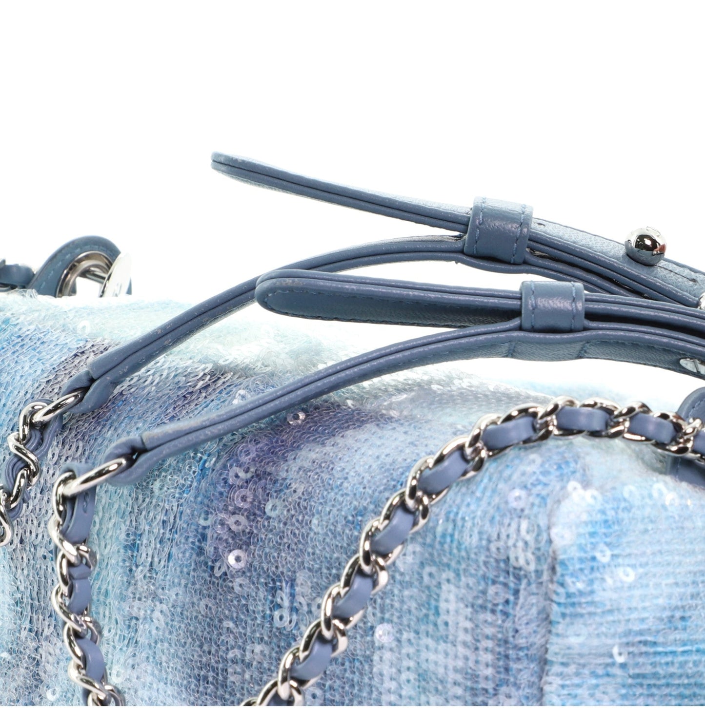 Waterfall Backpack Sequins with Leather Mini