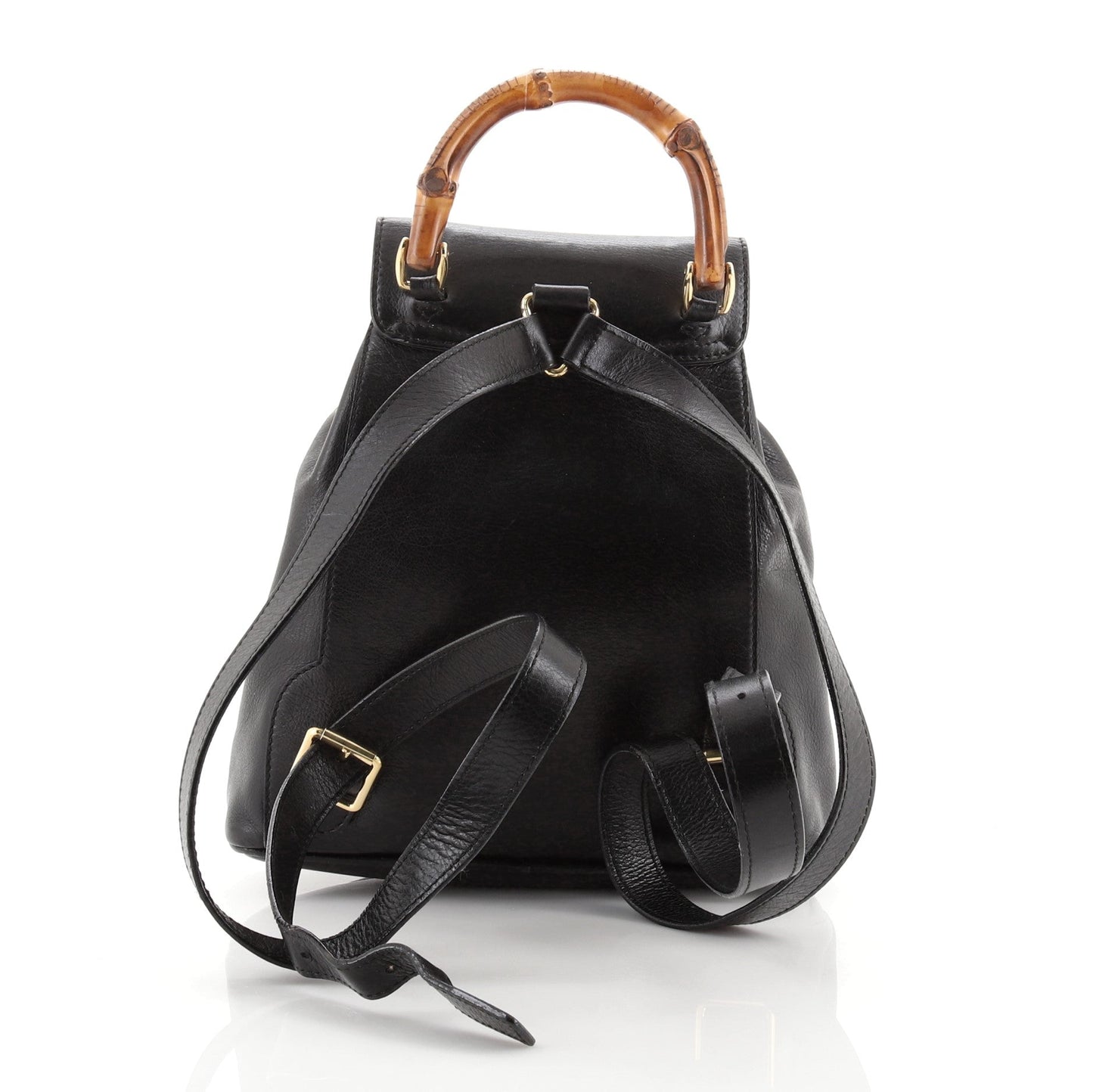 Vintage Bamboo Backpack Leather Mini