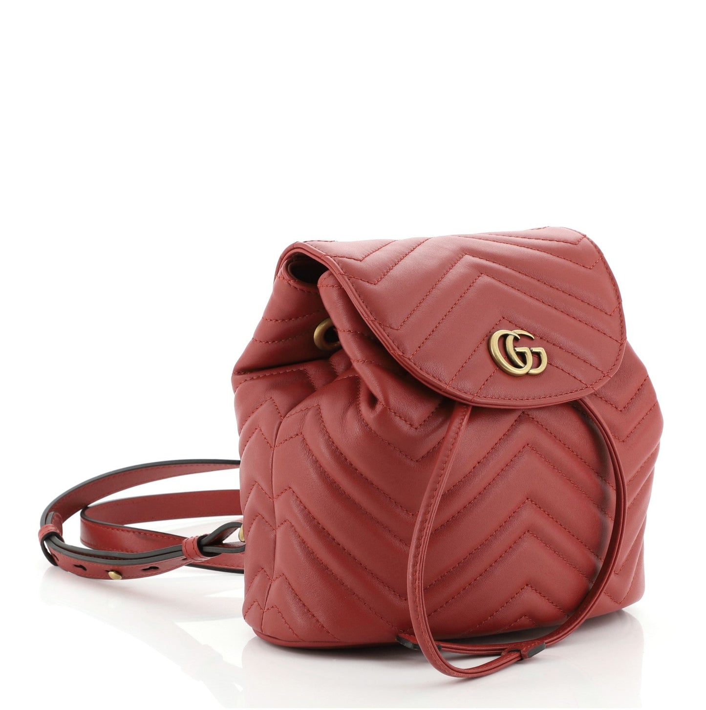 GG Marmont Drawstring Backpack Matelasse Leather Mini