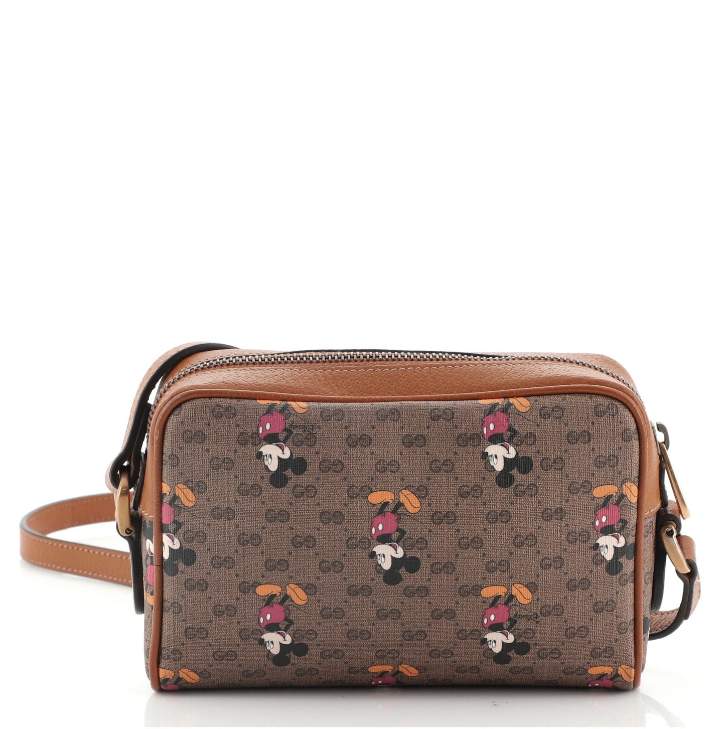 Disney Mickey Mouse Round Backpack Printed Mini GG Coated Canvas Mini