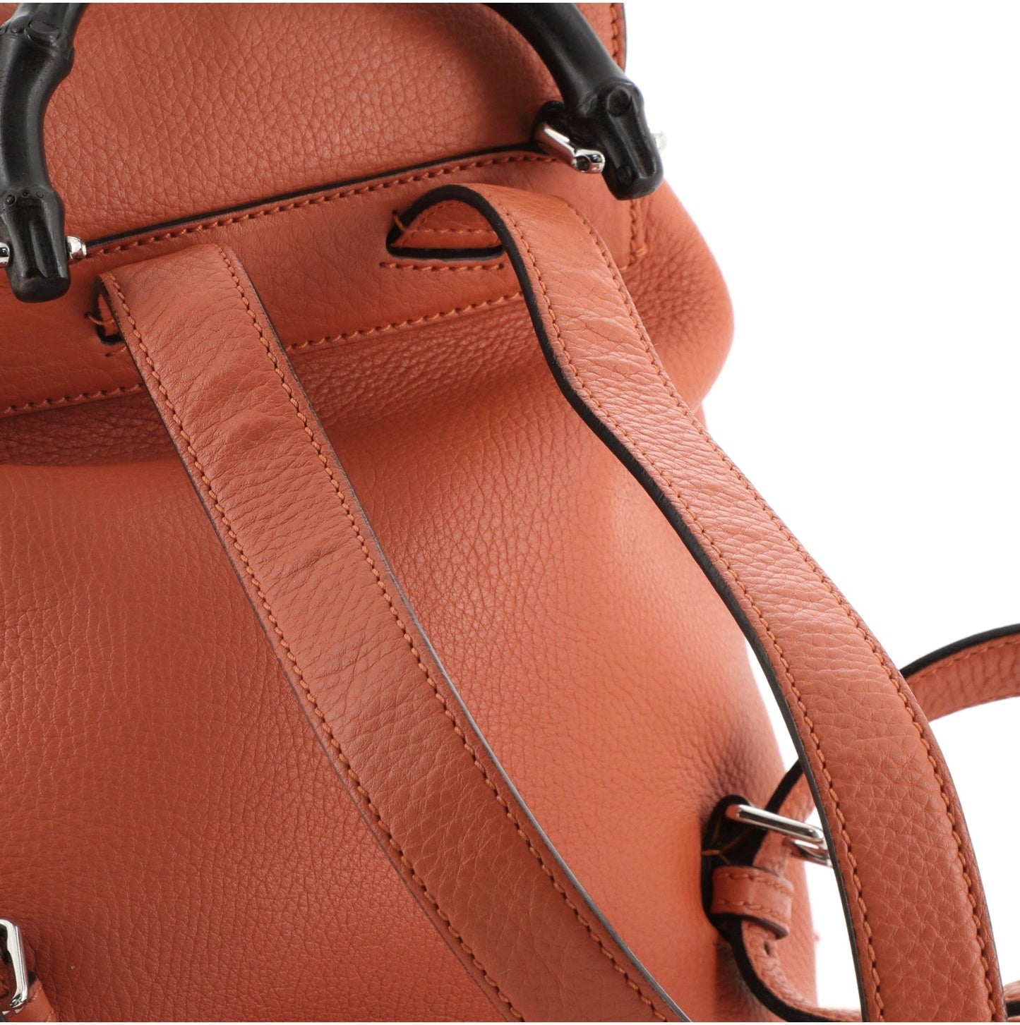 Bamboo Tassel Backpack Leather Mini