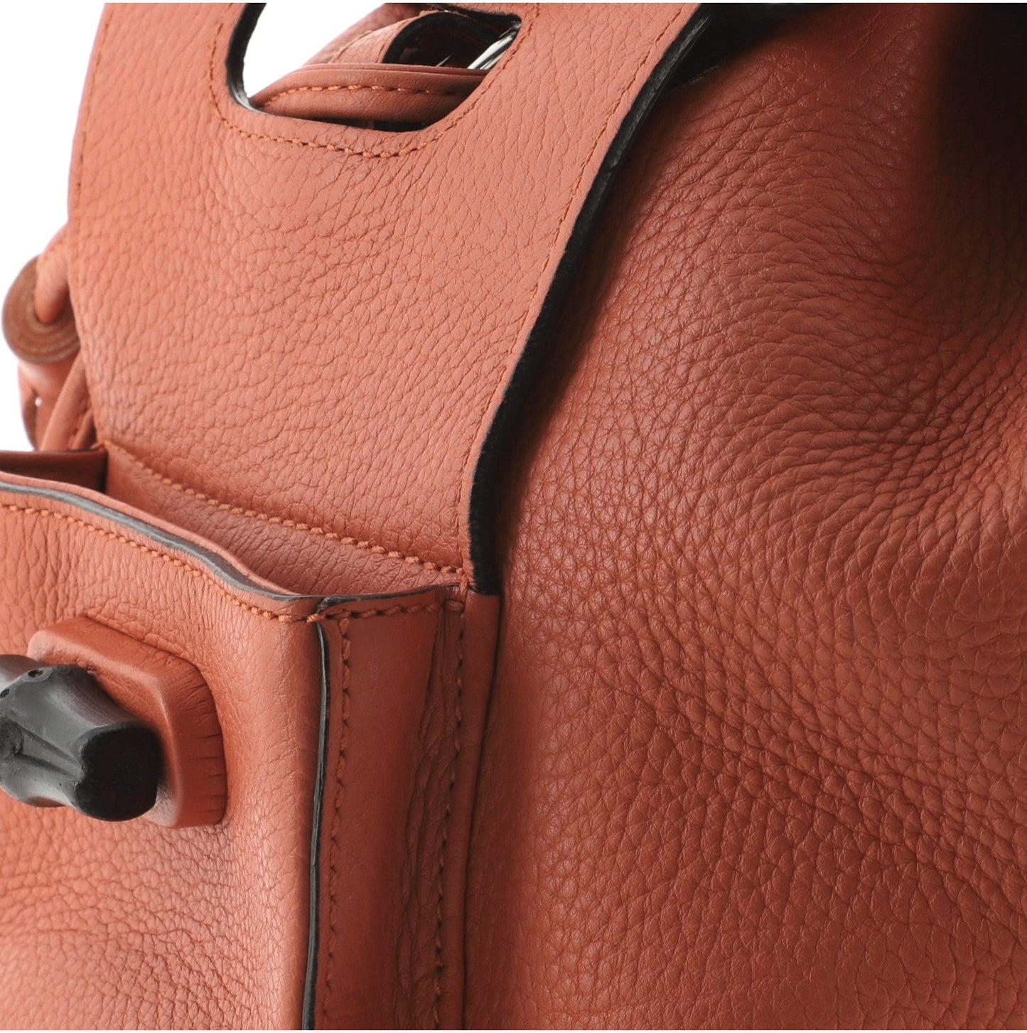 Bamboo Tassel Backpack Leather Mini