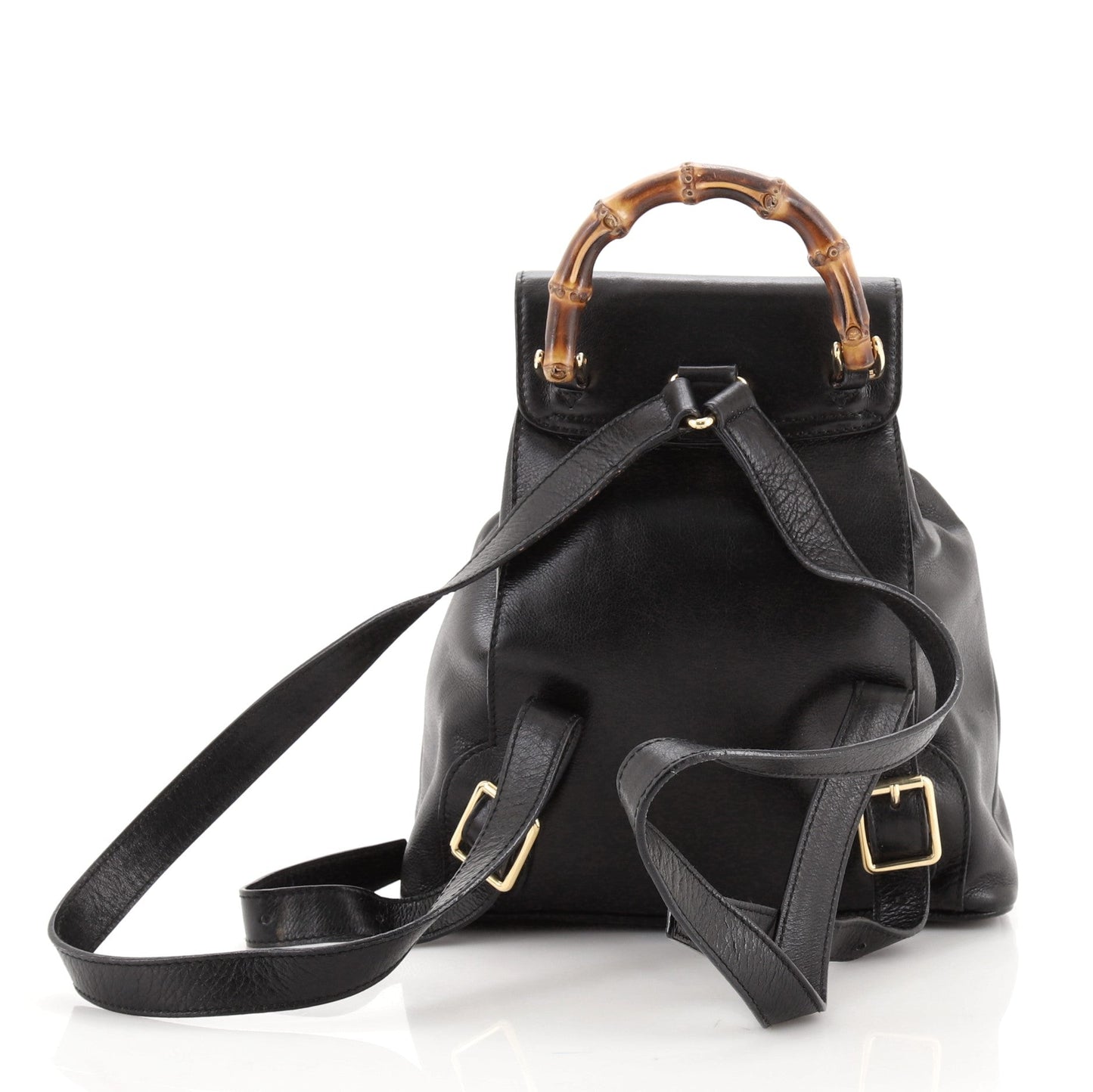 Vintage Bamboo Backpack Leather Mini