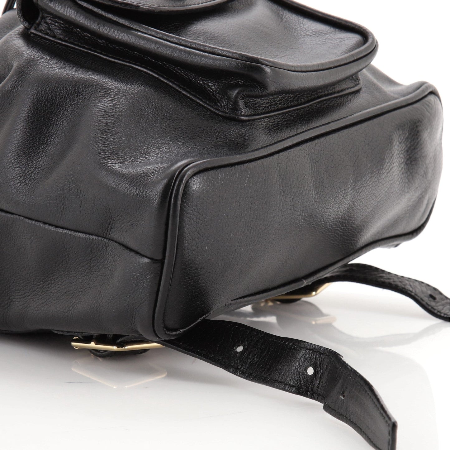 Vintage Bamboo Backpack Leather Mini