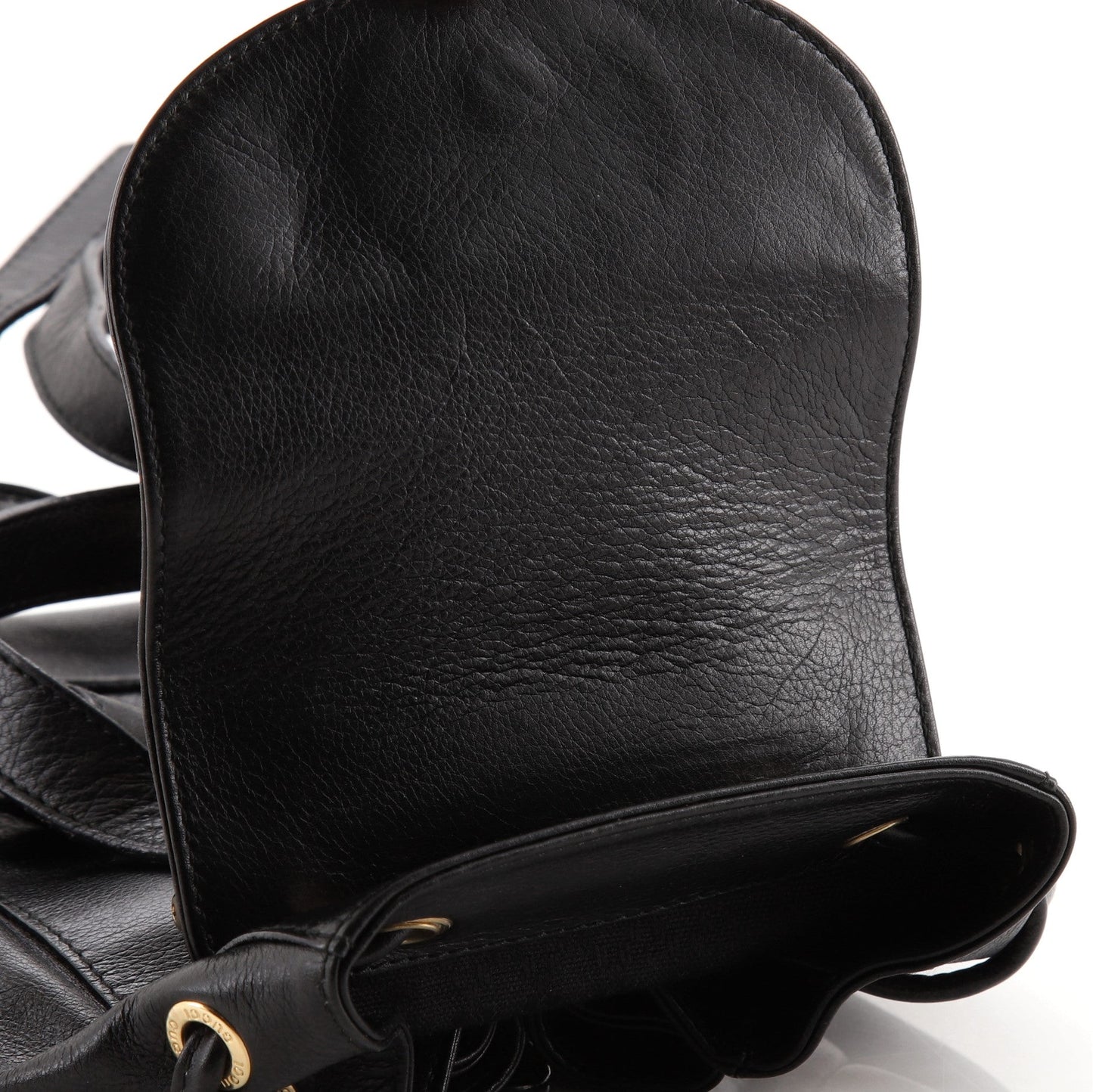 Vintage Bamboo Backpack Leather Mini