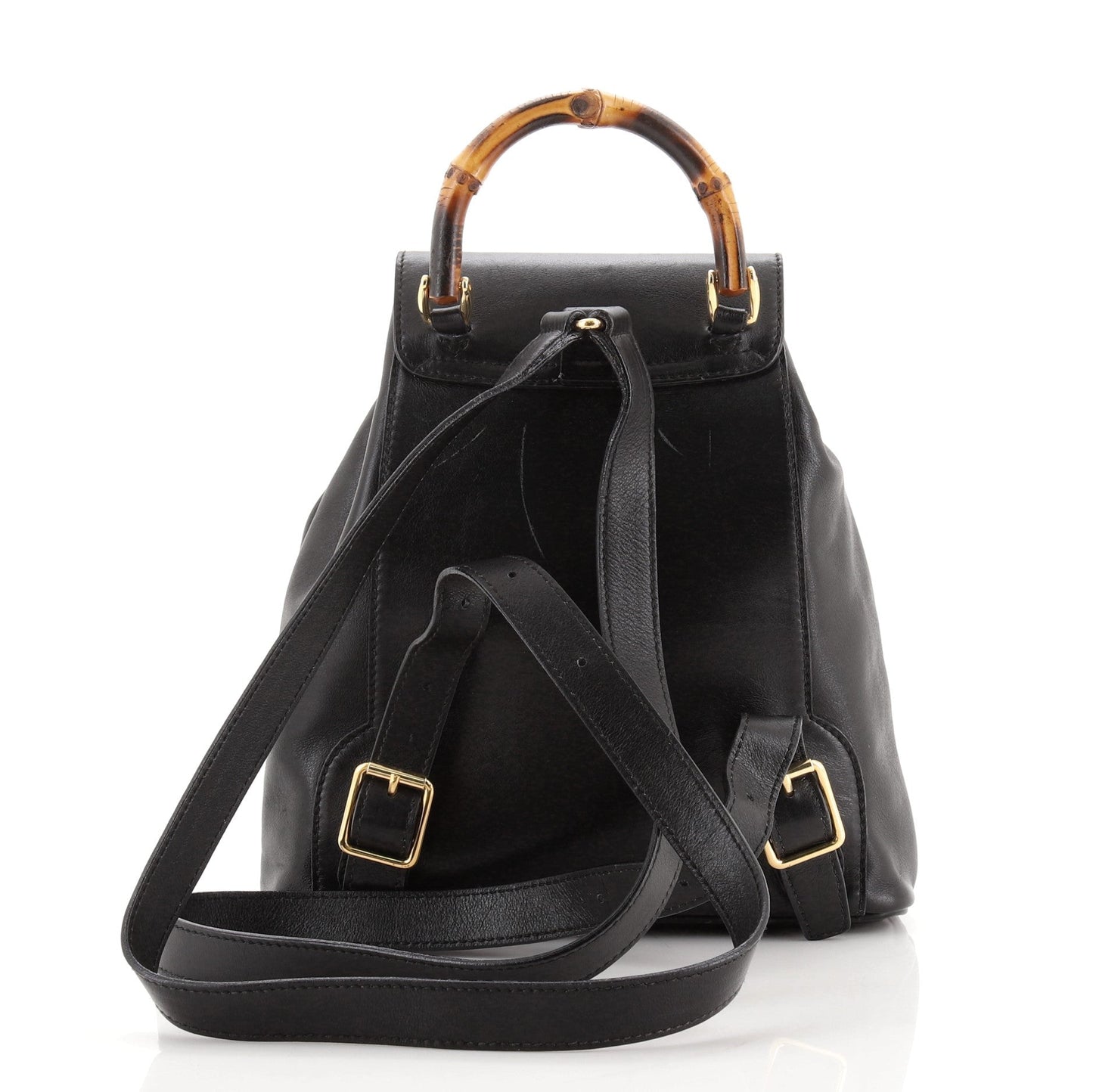 Vintage Bamboo Backpack Leather Mini