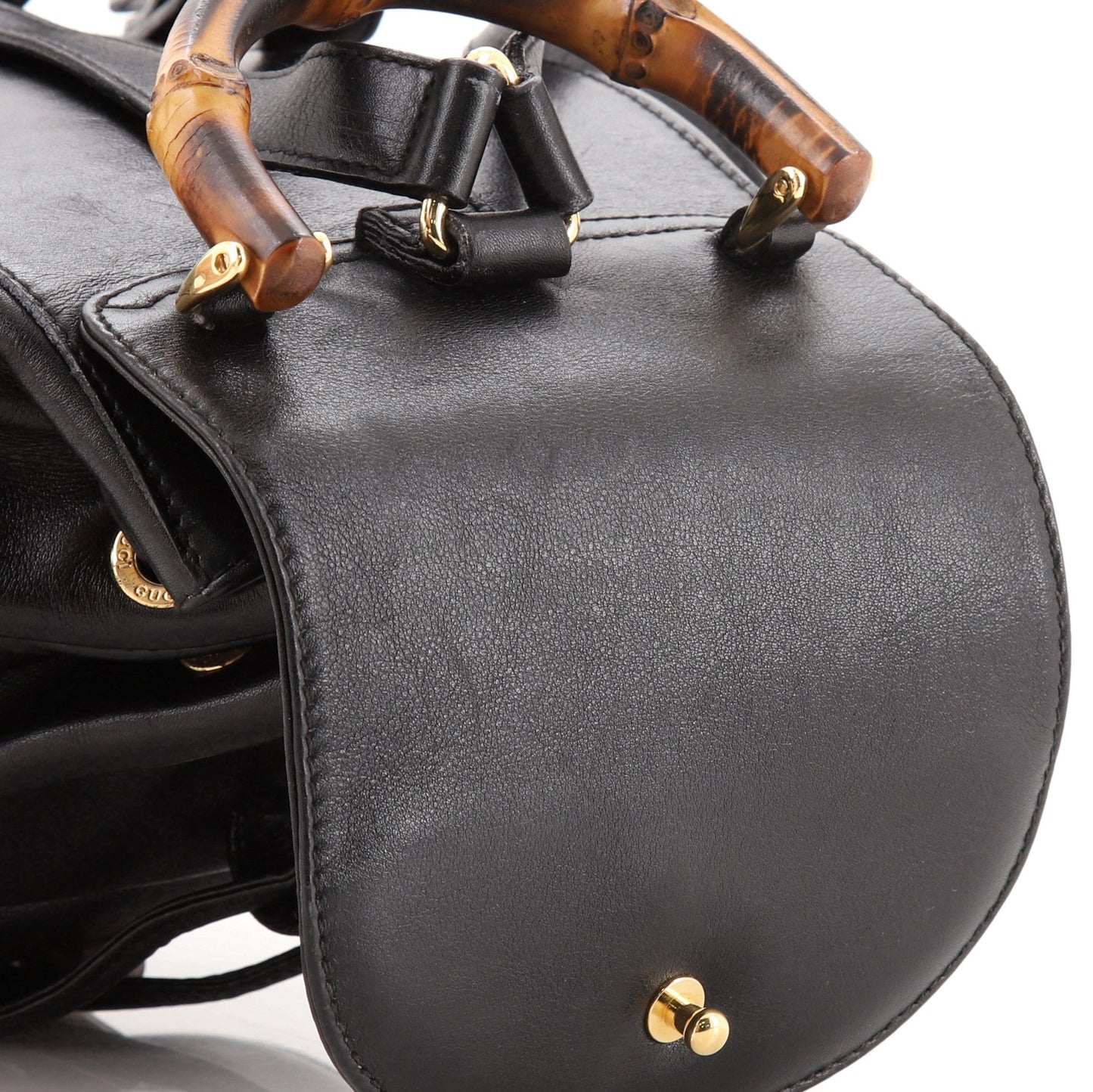 Vintage Bamboo Backpack Leather Mini