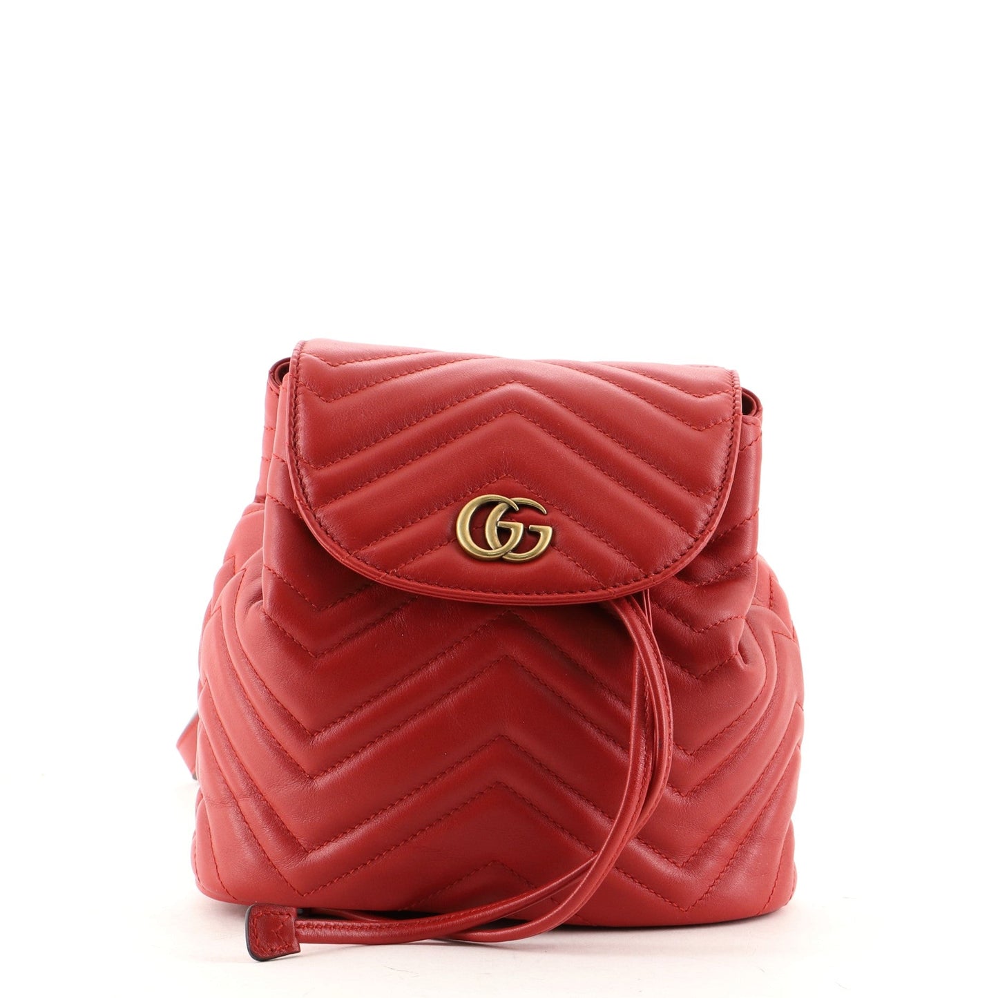 GG Marmont Drawstring Backpack Matelasse Leather Mini