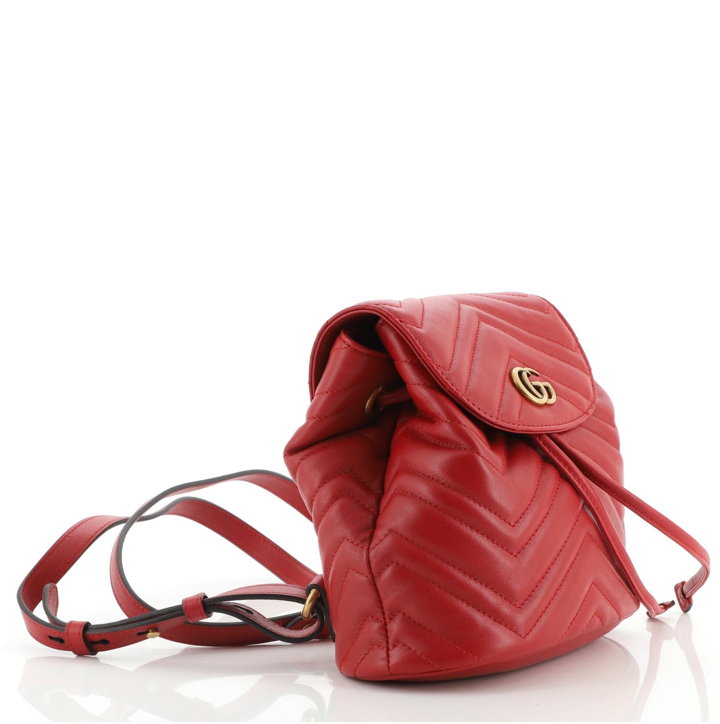 GG Marmont Drawstring Backpack Matelasse Leather Mini
