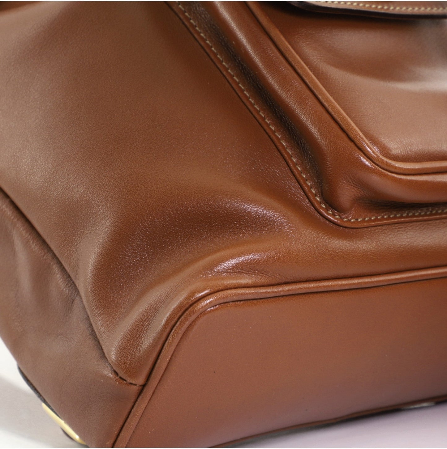 Vintage Bamboo Backpack Leather Mini