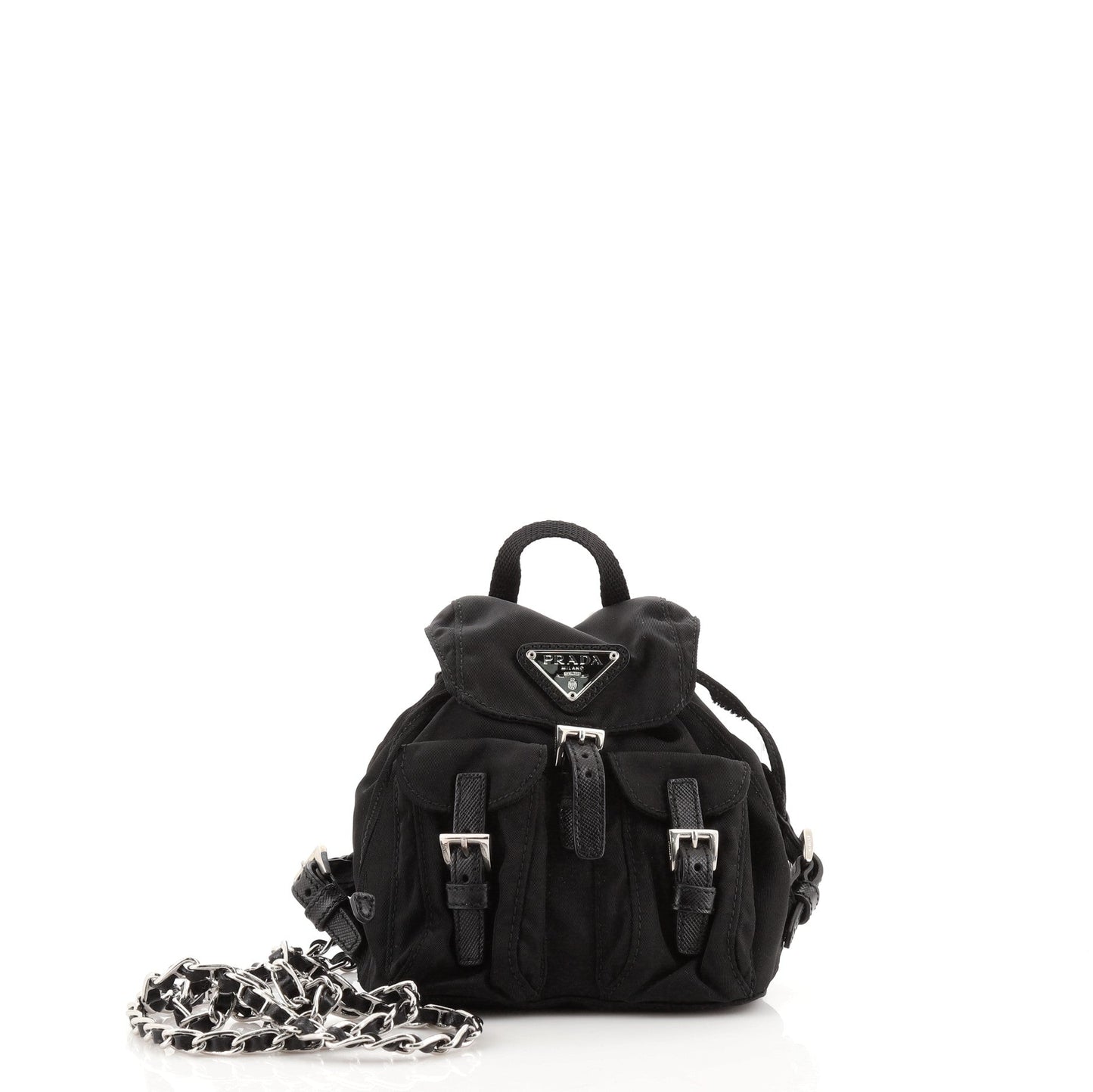 Convertible Chain Backpack Tessuto Mini