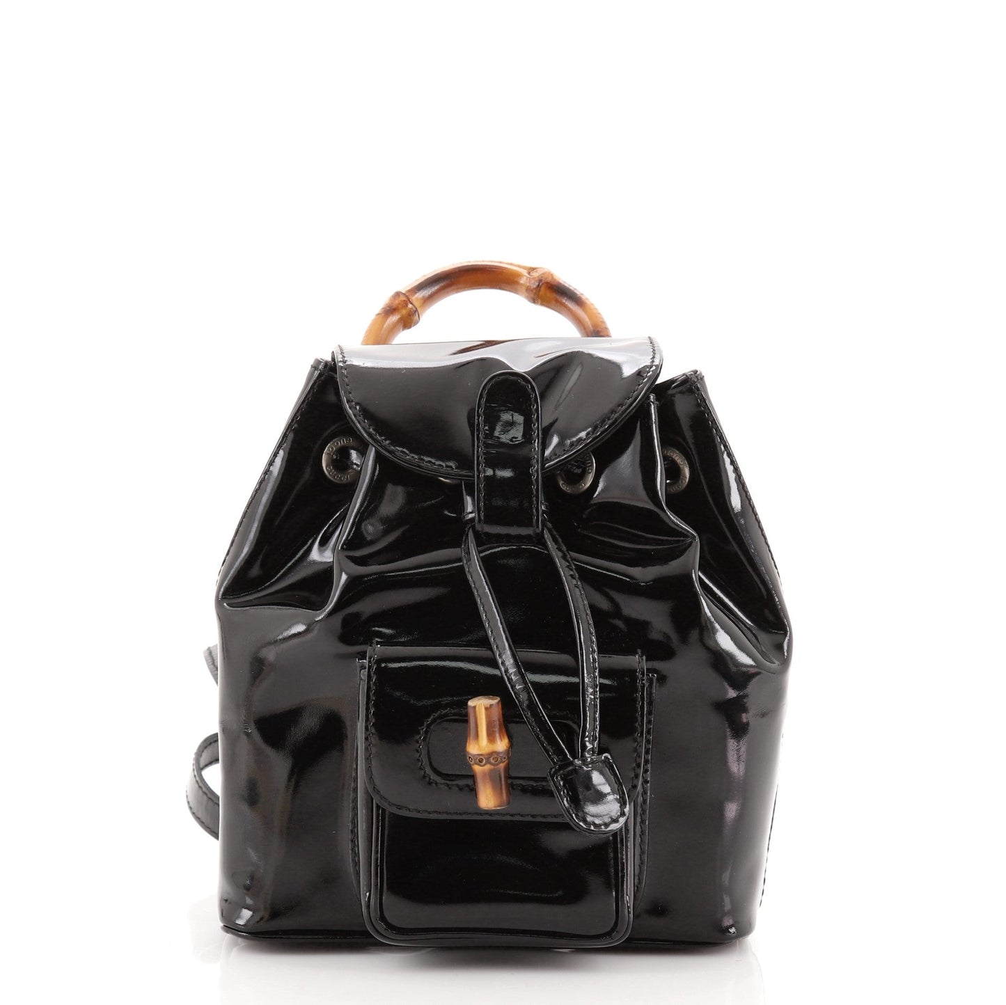 Vintage Bamboo Backpack Patent Super Mini