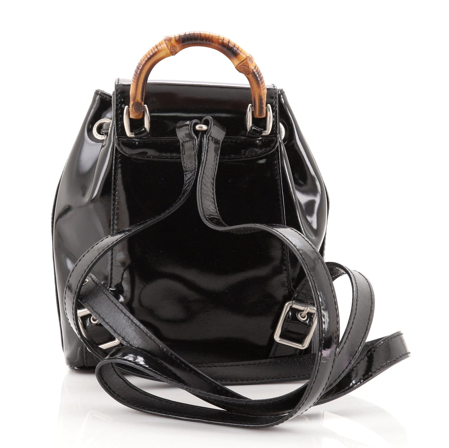 Vintage Bamboo Backpack Patent Super Mini