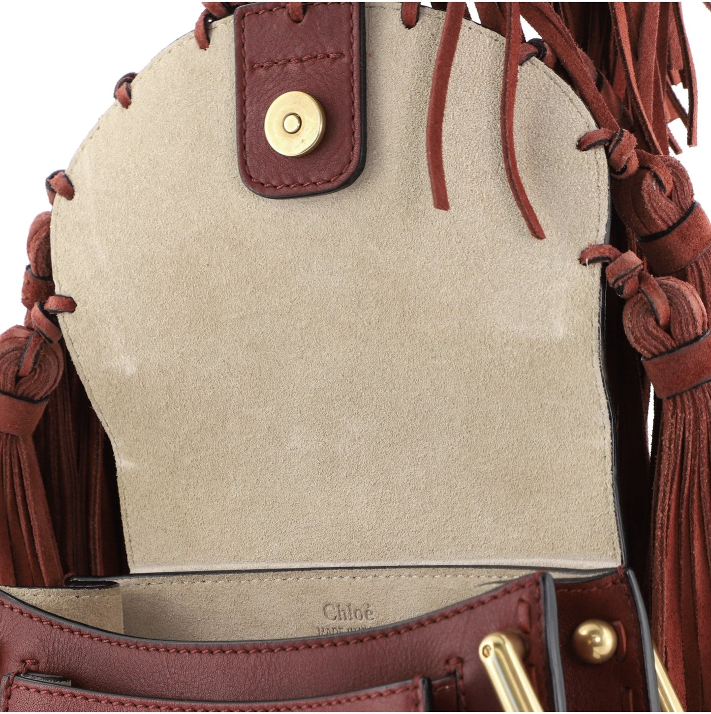 Fringe Tassel Hudson Bag Leather Mini