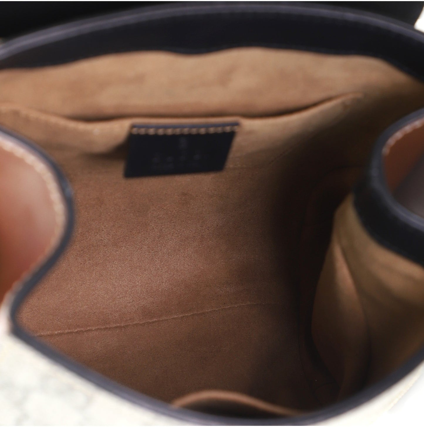 Padlock Backpack GG Coated Canvas and Leather Mini