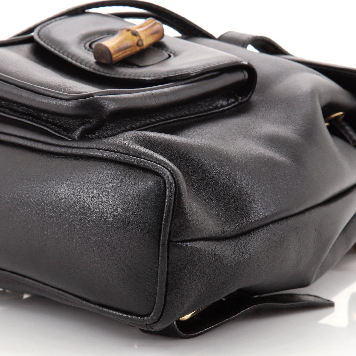 Vintage Bamboo Backpack Leather Mini