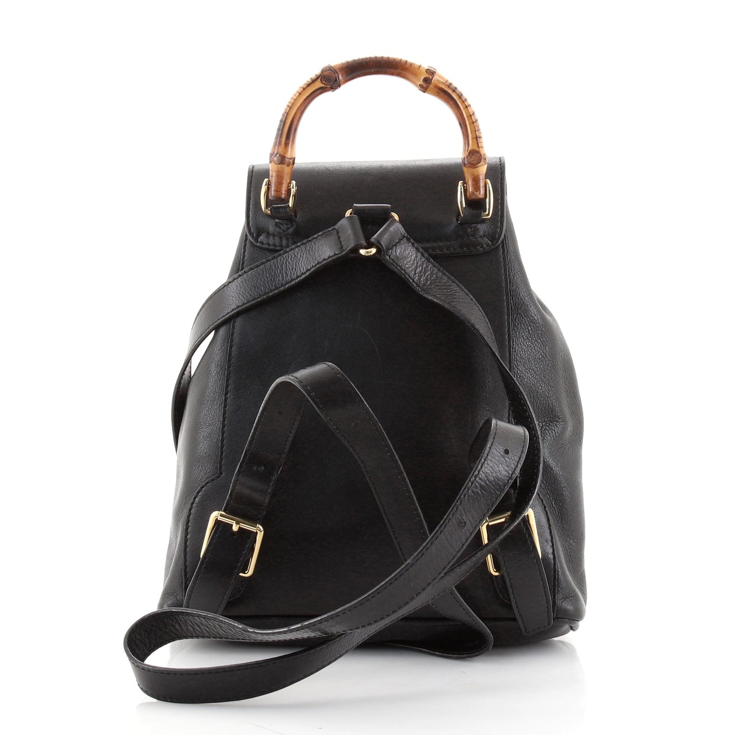 Vintage Bamboo Backpack Leather Mini