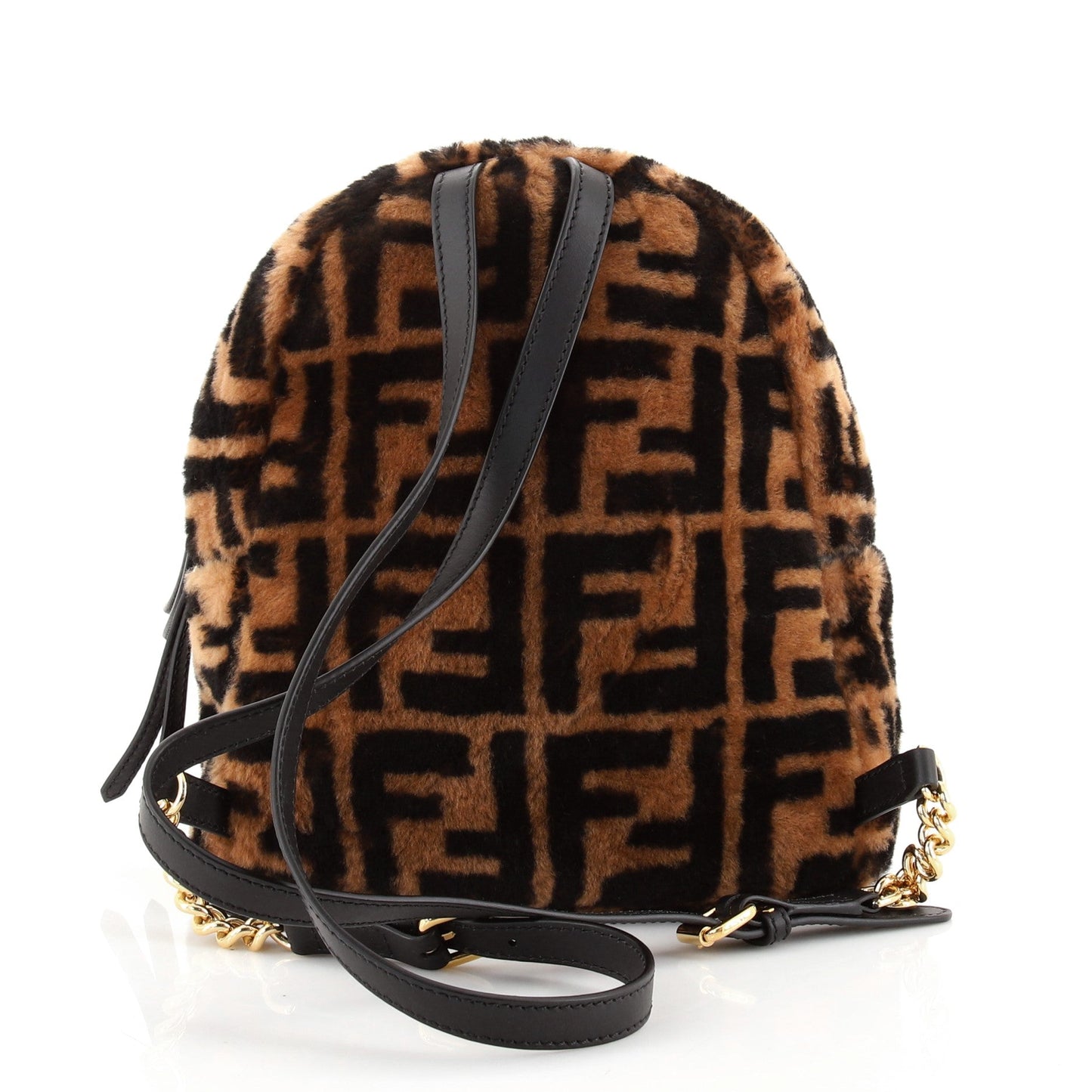 Zip Backpack Zucca Shearling Mini