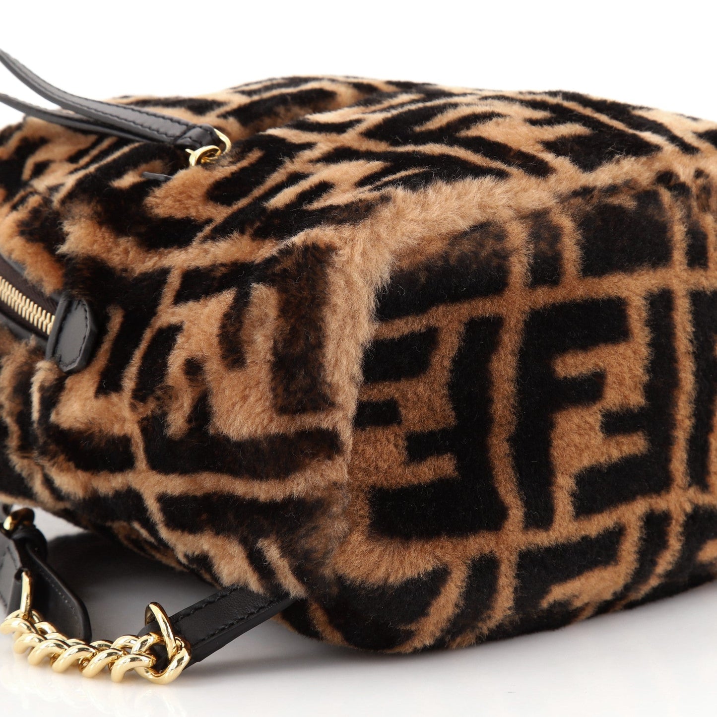 Zip Backpack Zucca Shearling Mini