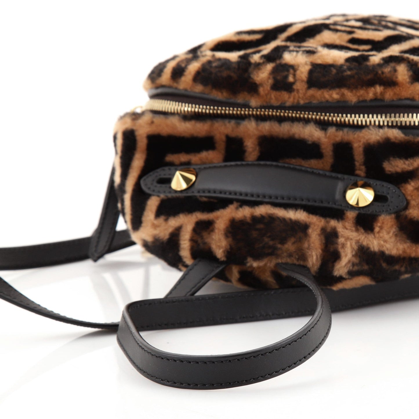 Zip Backpack Zucca Shearling Mini