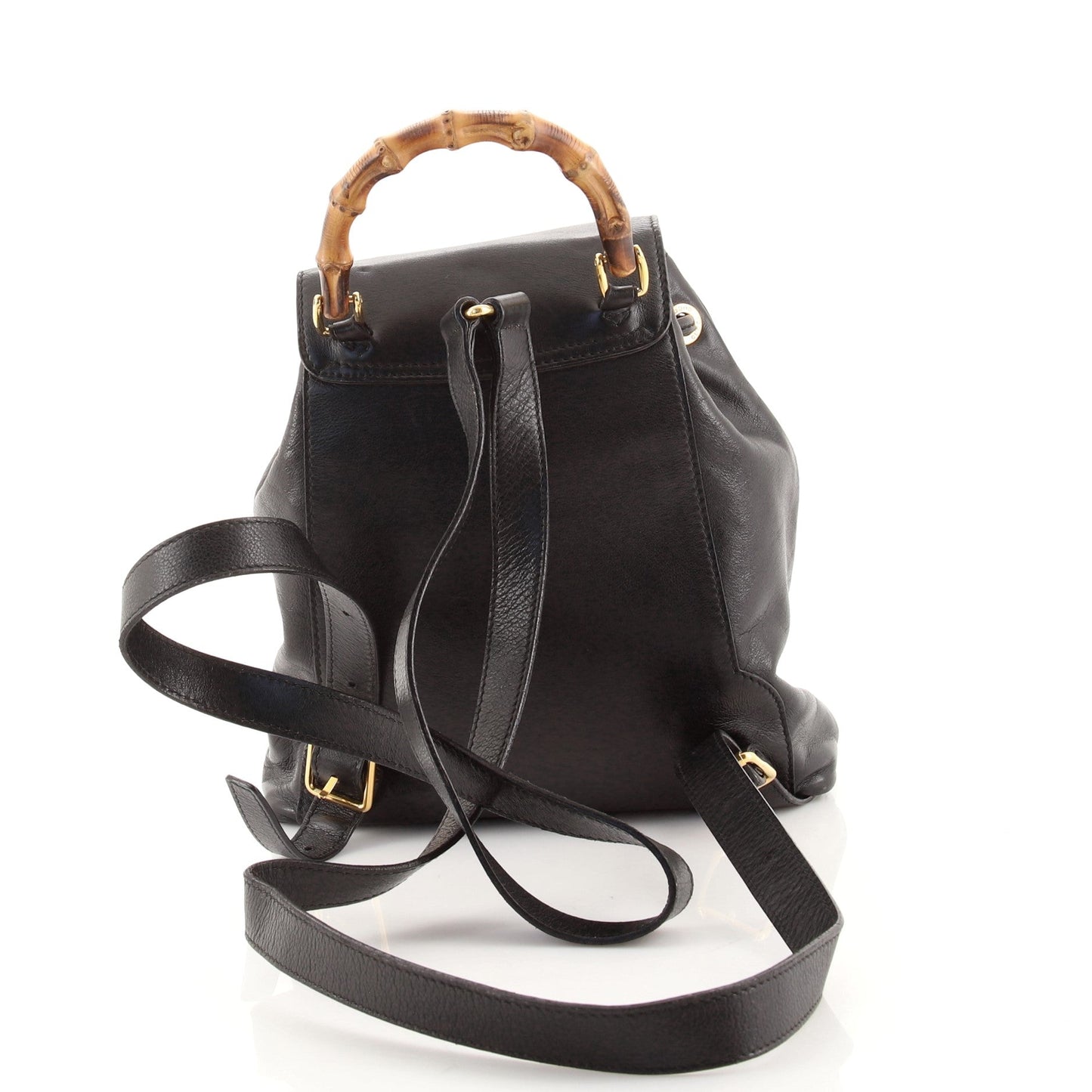 Vintage Bamboo Backpack Leather Mini