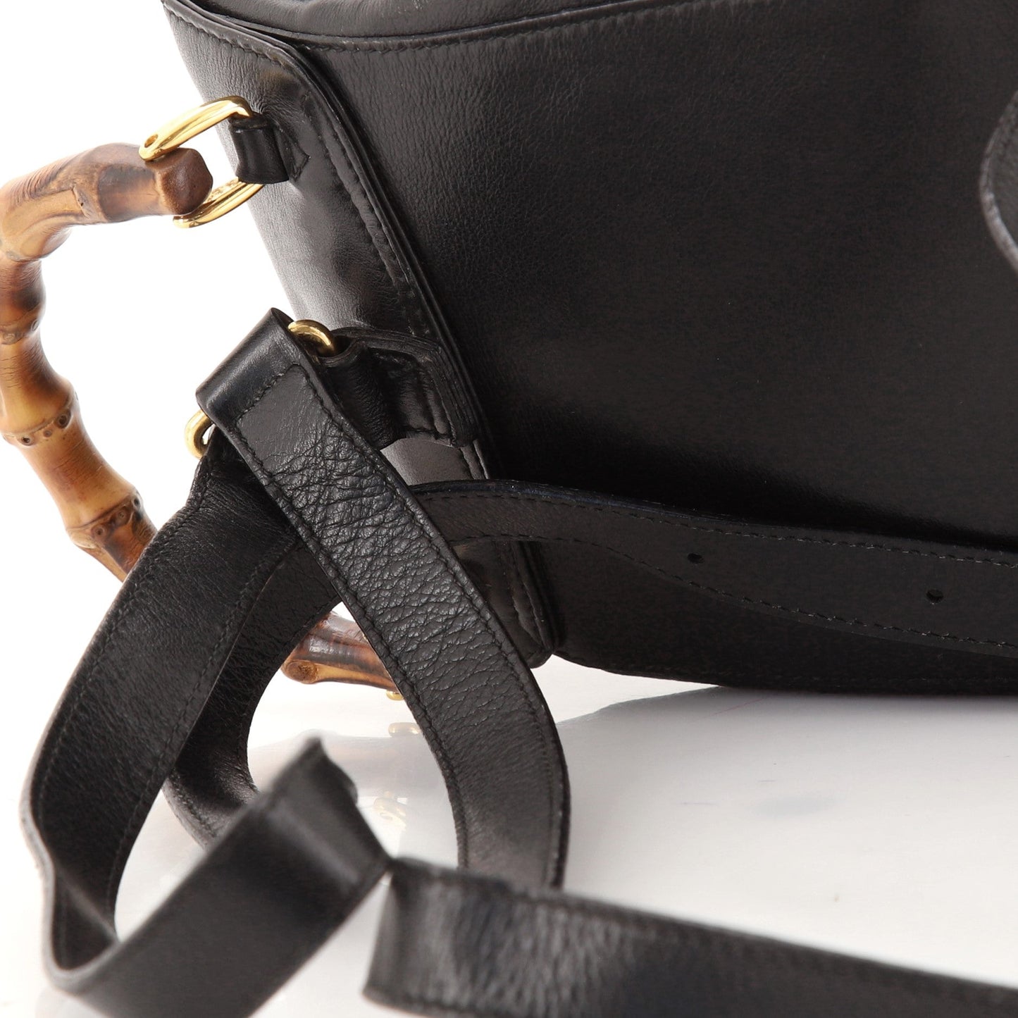 Vintage Bamboo Backpack Leather Mini