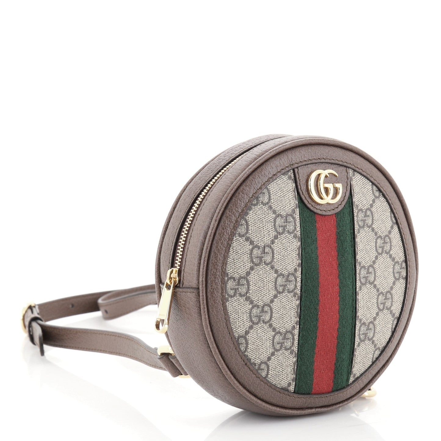 Ophidia Round Backpack GG Coated Canvas Mini