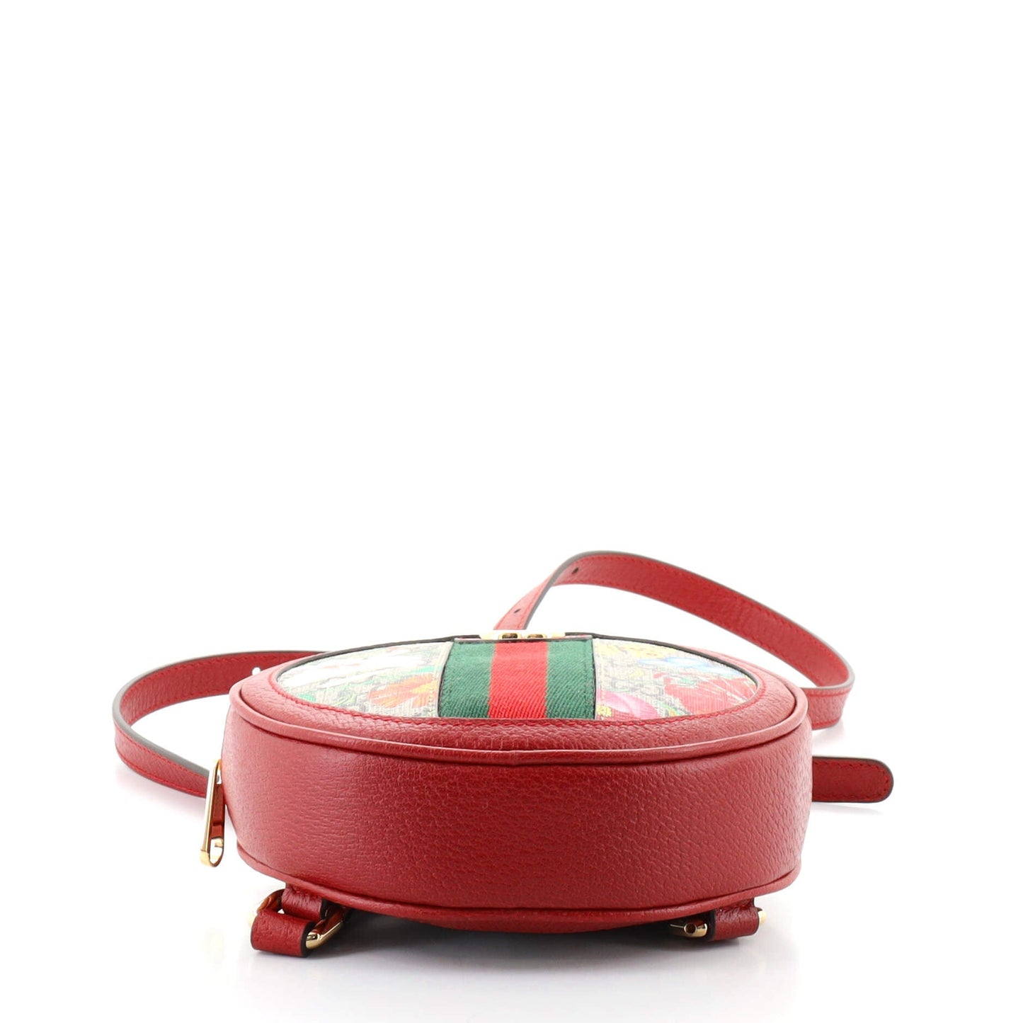Ophidia Round Backpack Flora GG Coated Canvas Mini