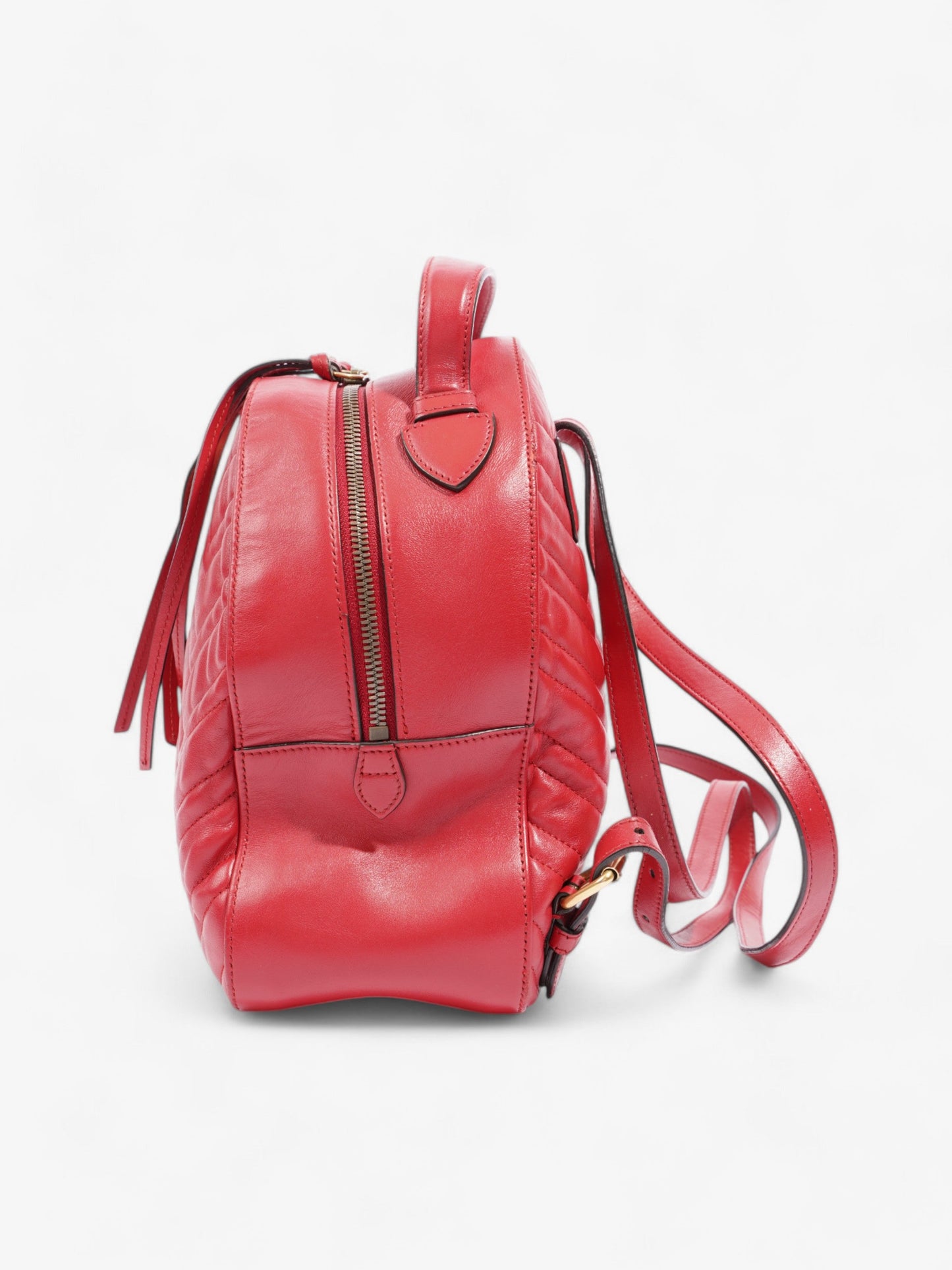 Gucci Marmont Backpack Red Matelasse Leather